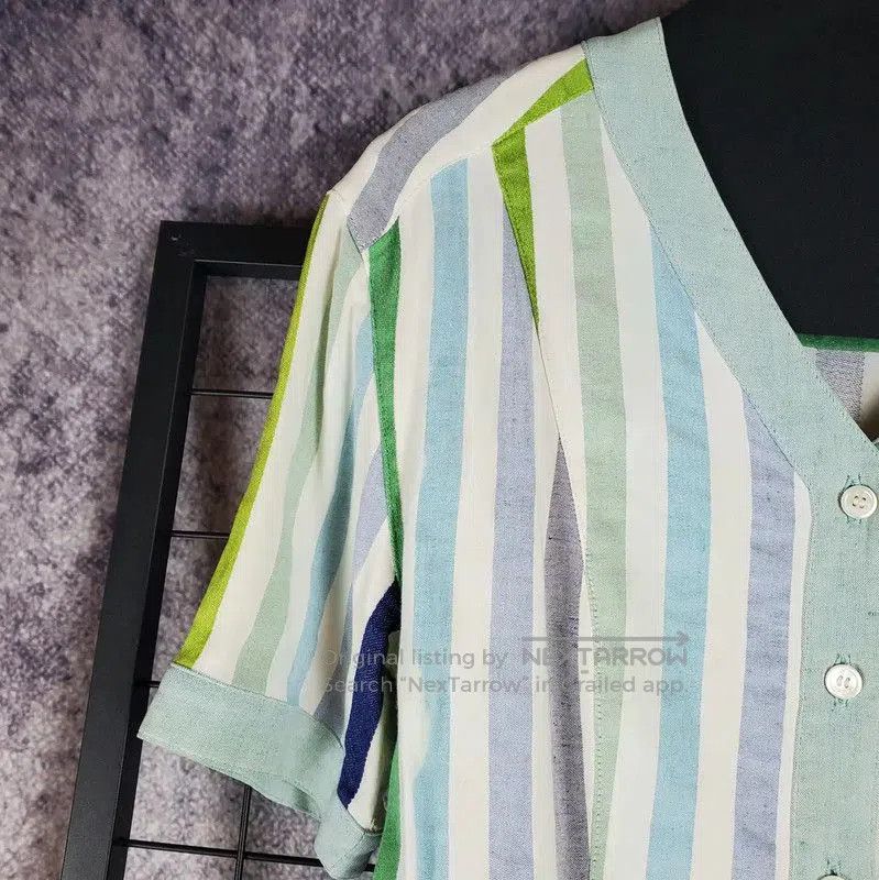 Dior Dior Summer Blue Striped Short Sleeve Top . Size L / US 10 / IT 46 - 3 Thumbnail