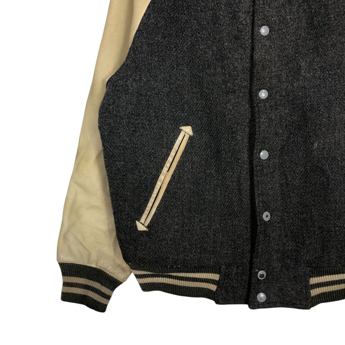 Japanese Brand 📌Vintage Bomber Leather Jacket Ivy's League Issey Miyake Size US L / EU 52-54 / 3 - 5 Thumbnail