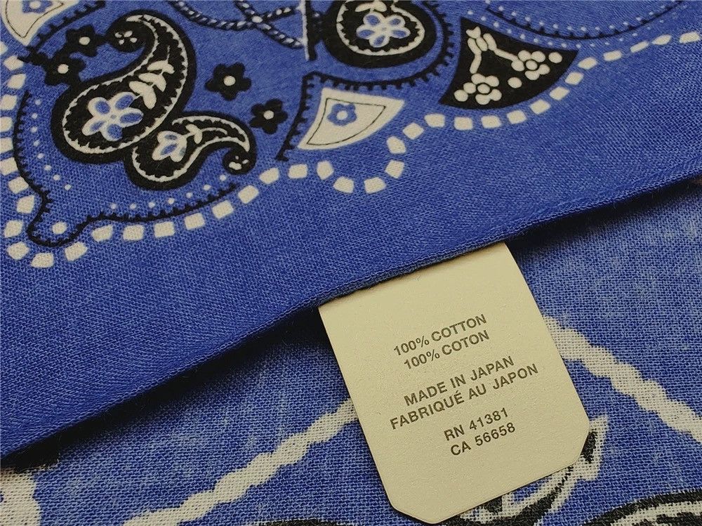 RRL Ralph Lauren RRL INDIGO Bandana COTTON Scarf handkerchief Size ONE SIZE - 14 Thumbnail