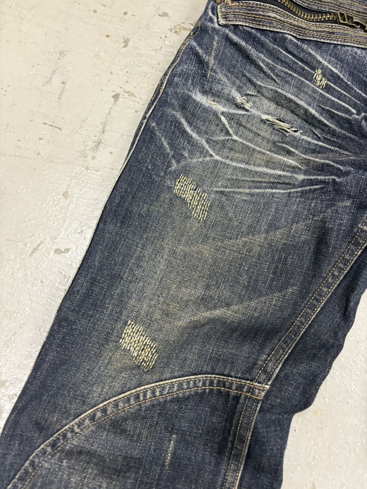 Engineered Garments PAINTED DISTRESSED DENIM BY URBAN CRAFT Size US 31 - 5 Thumbnail