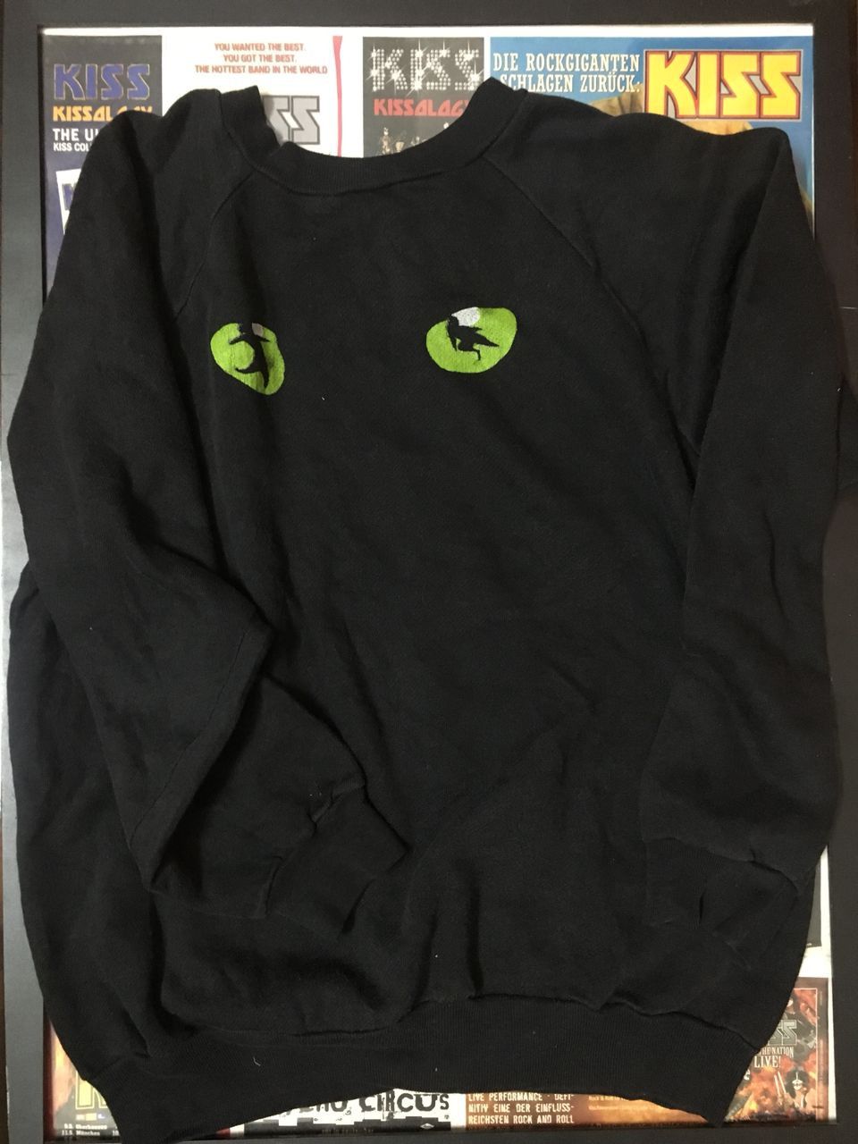 image of Best Offervtg 80's Cats The Musical Sweatshirt in Black, Men's (Size Medium)