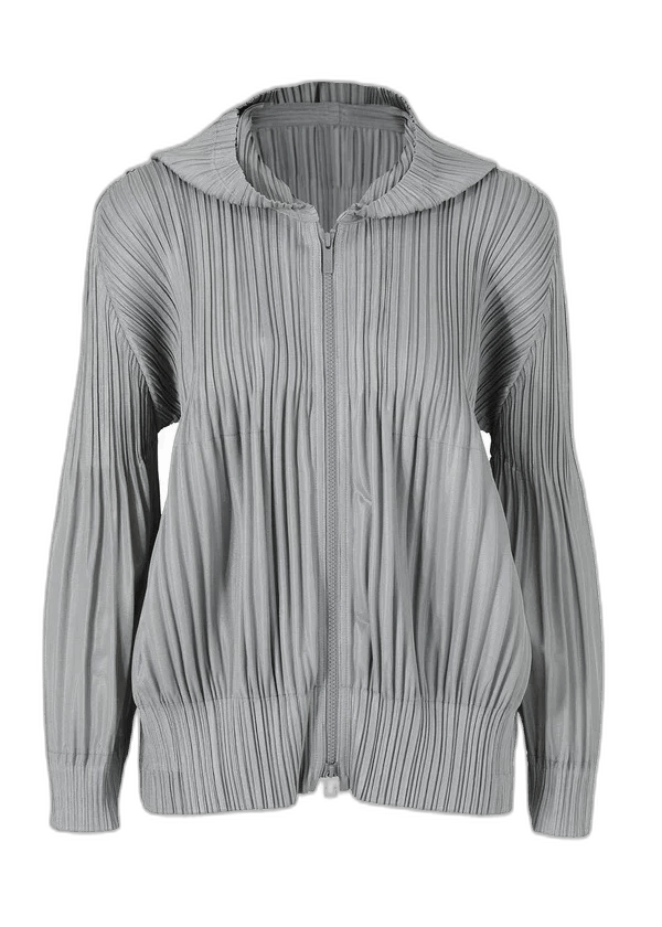 Issey Miyake Issey Miyake Light Gray Long Sleeve Hoodie-yf Size US M / EU 48-50 / 2 - 1 Thumbnail