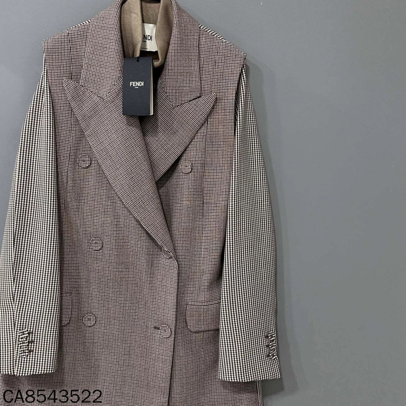 Fendi FENDI FW22 Plaid Removable Belt Layered Jacket 40 Size XL / US 12-14 / IT 48-50 - 2 Thumbnail