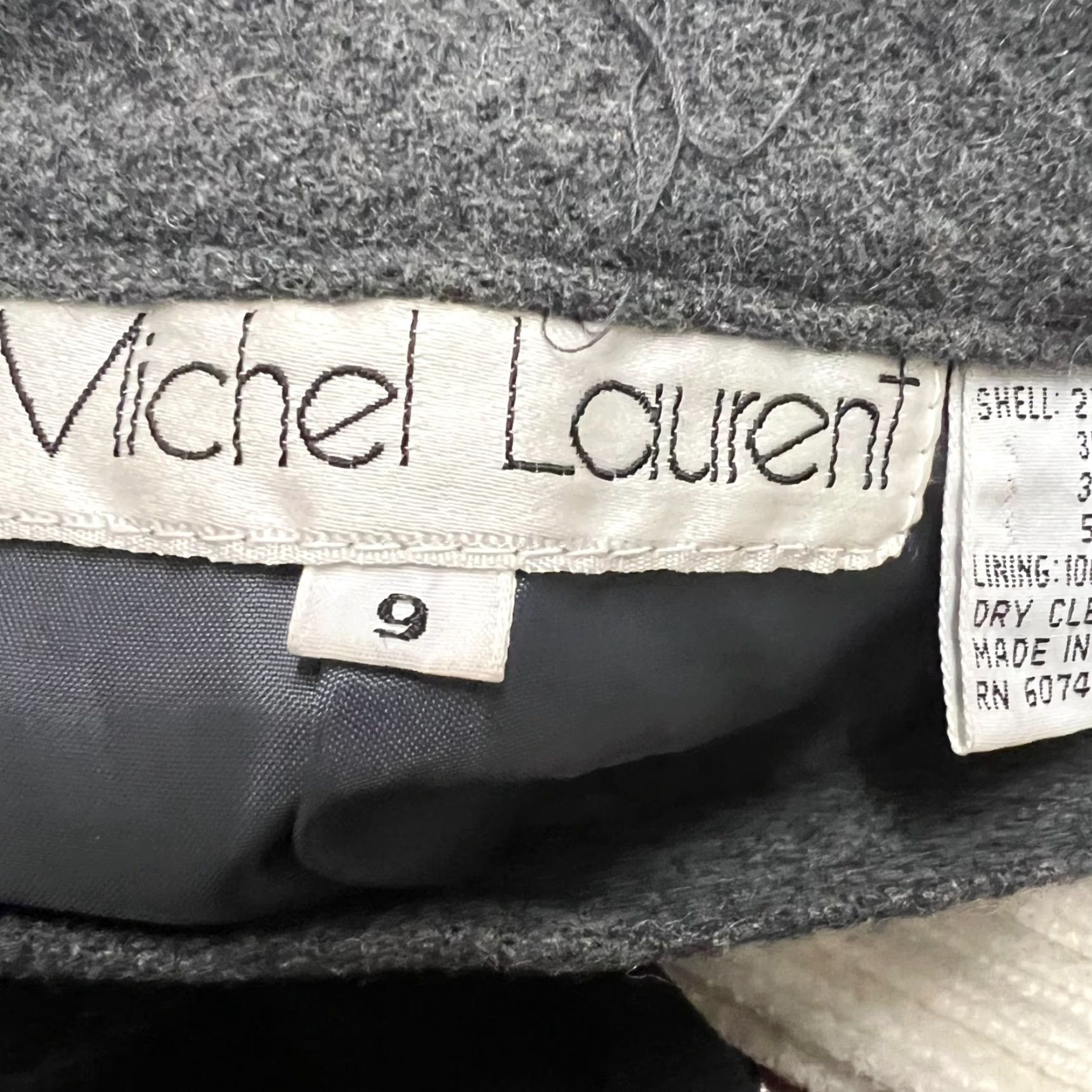 Vintage VINTAGE Michel Laurent Wool Blend Knee Length A-Line Skirt Womens Size 9 Gray Pockets 90s Size 30" / US 8 / IT 44 - 6 Thumbnail