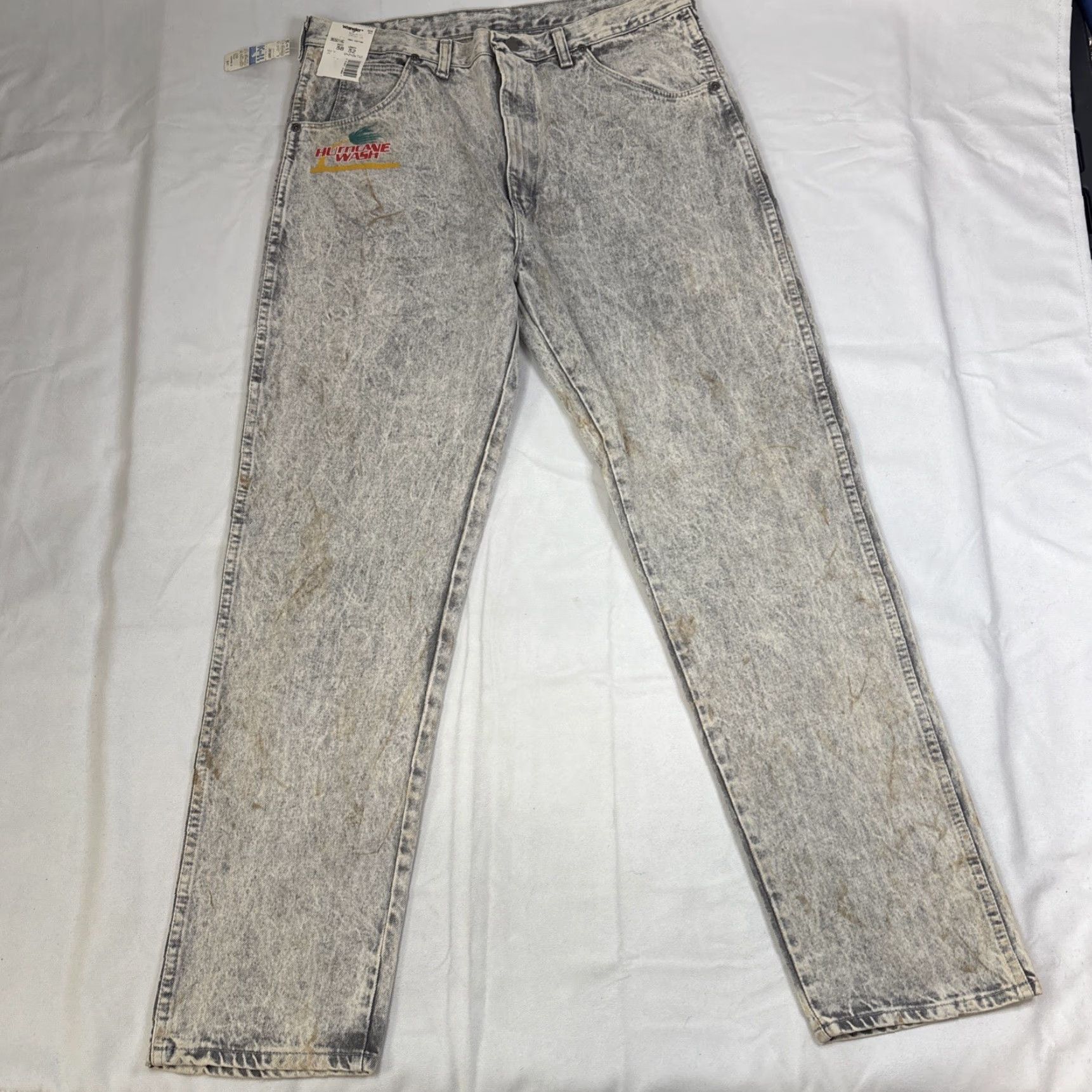 Wrangler VINTAGE Wrangler Jeans Men’s 38x32 Gray Acid Wash NWT 90s Deadstock Straight Jeans Mens Size US 38 / EU 54 - 3 Thumbnail