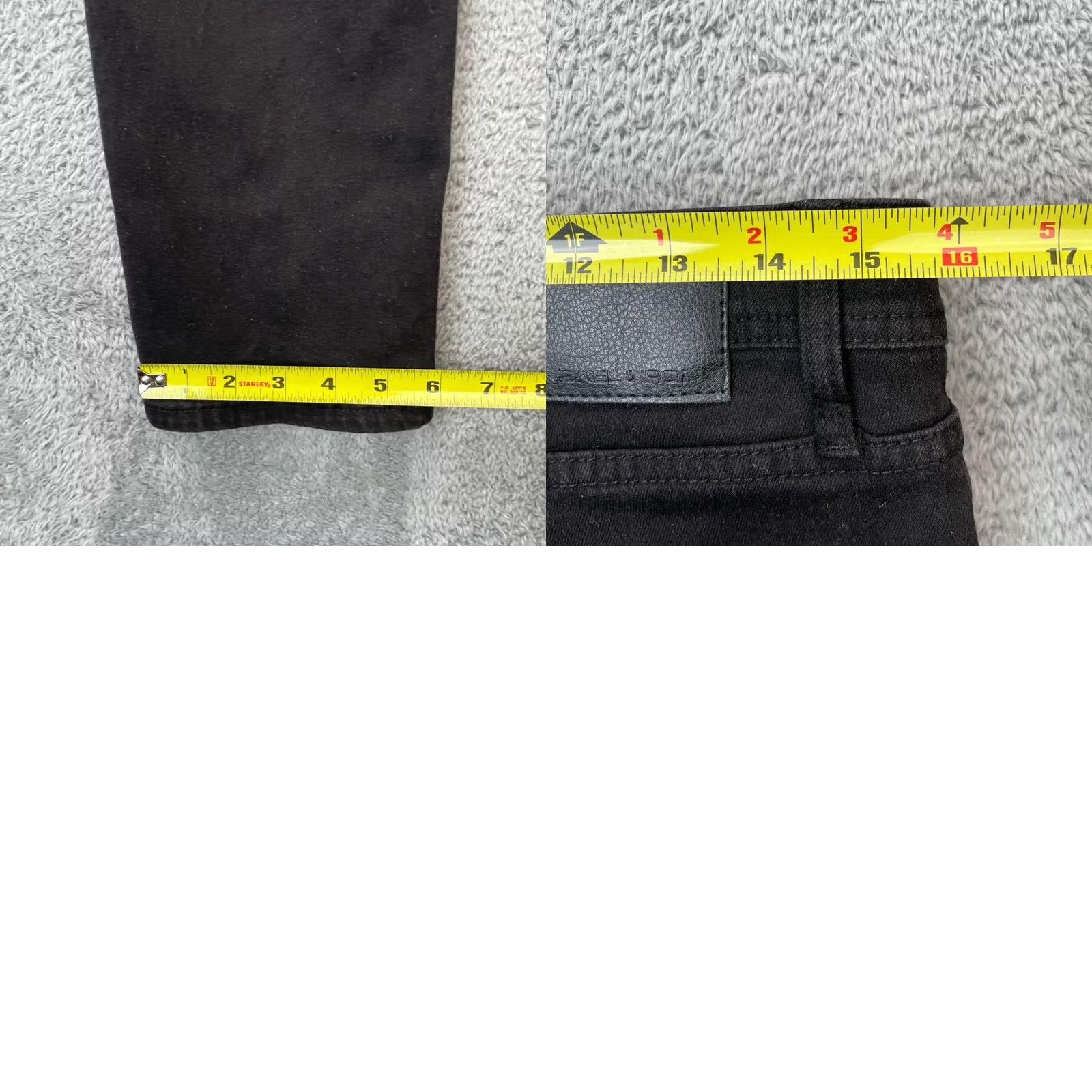 Denime Nickel & Iron Jeans Mens 34x32 Black Straight Denim Logo Cotton Stretch Jeans Size US 34 / EU 50 - 8 Thumbnail