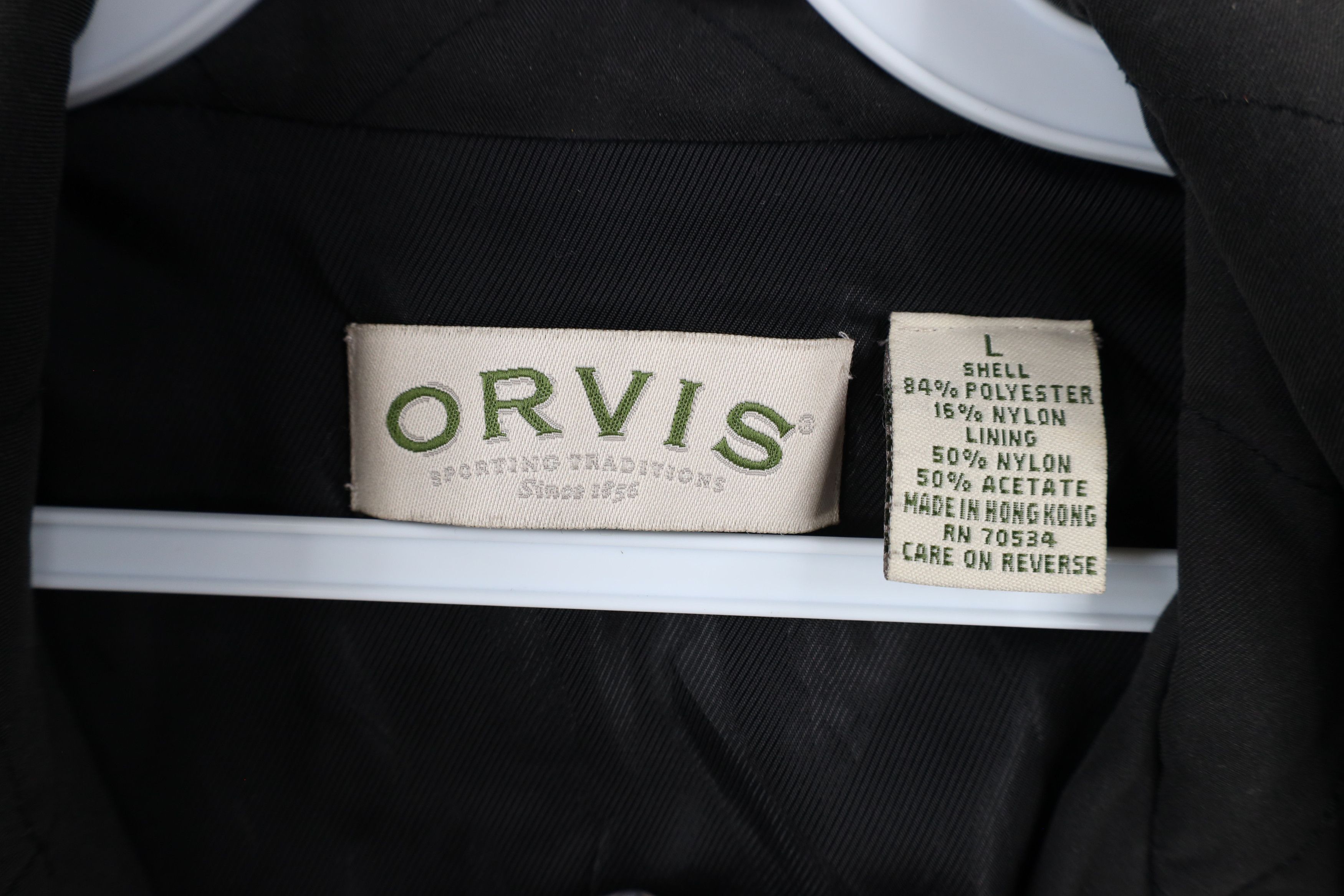 Orvis × Vintage Vintage Orvis Faded Blank Quilted Full Button Jacket Black Size L / US 10 / IT 46 - 6 Thumbnail
