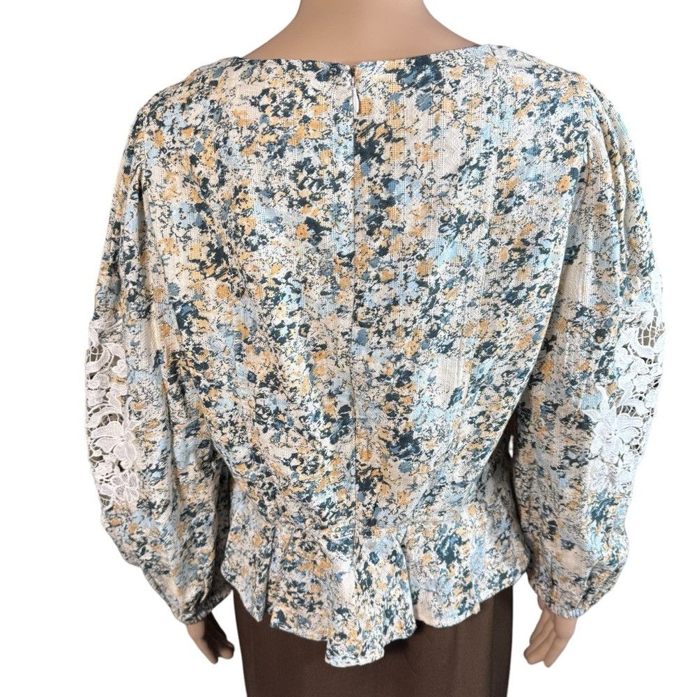 Sam Edelman NWT New $109 Sam Edelman Lainey Lace Peplum Top Size L Size L / US 10 / IT 46 - 4 Thumbnail