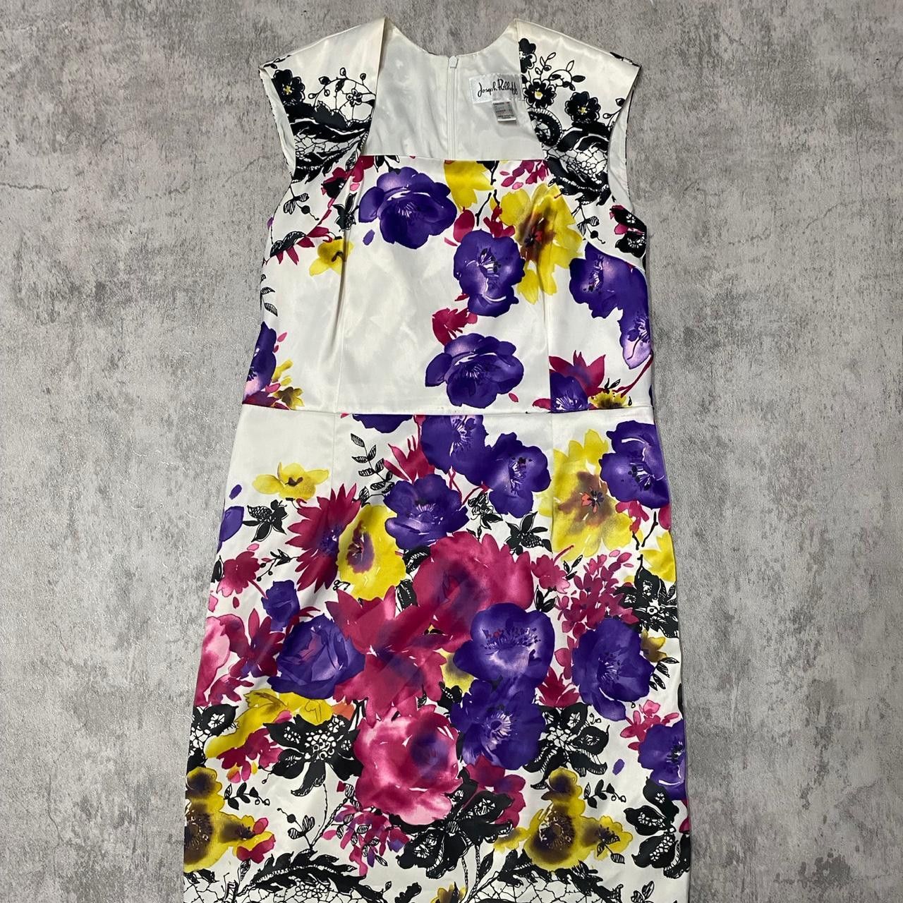 Other White and purple floral midi dress with a touch of glamour Size ONE SIZE - 1 Thumbnail