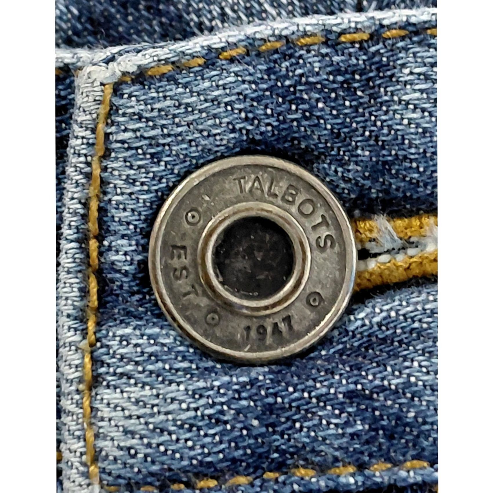 Talbots Talbots Jeans Blue Solid Regular Women Size 6 Stretch Denim Cotton 100% Zipper Straight Vintage? Size 28" / US 6 / IT 42 - 3 Thumbnail