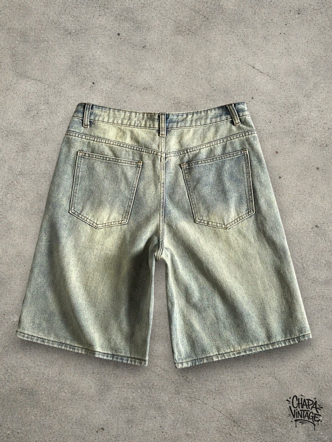 Vintage Washed distressed jeans shorts Size US 32 / EU 48 - 3 Thumbnail