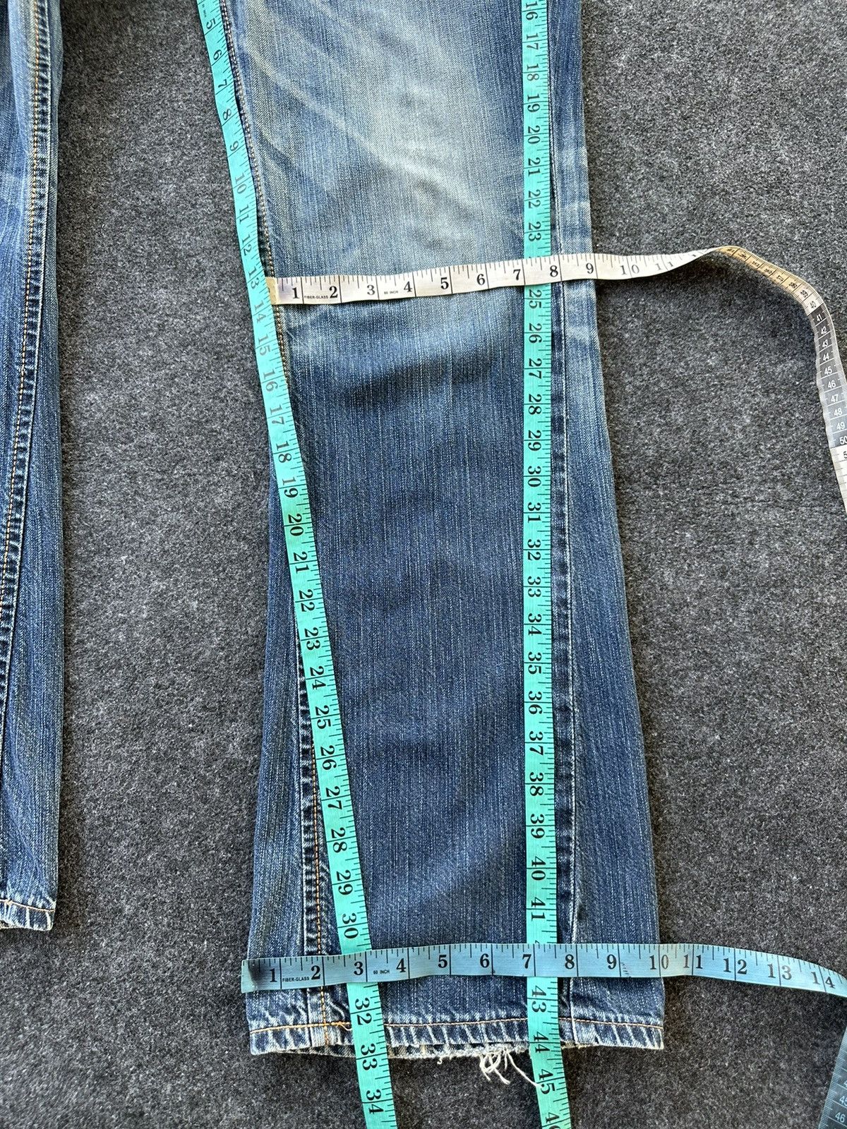 Edwin Edwin Ex Vintage Buffalo Head Flare Distressed Denim F98 Size US 34 / EU 50 - 7 Thumbnail