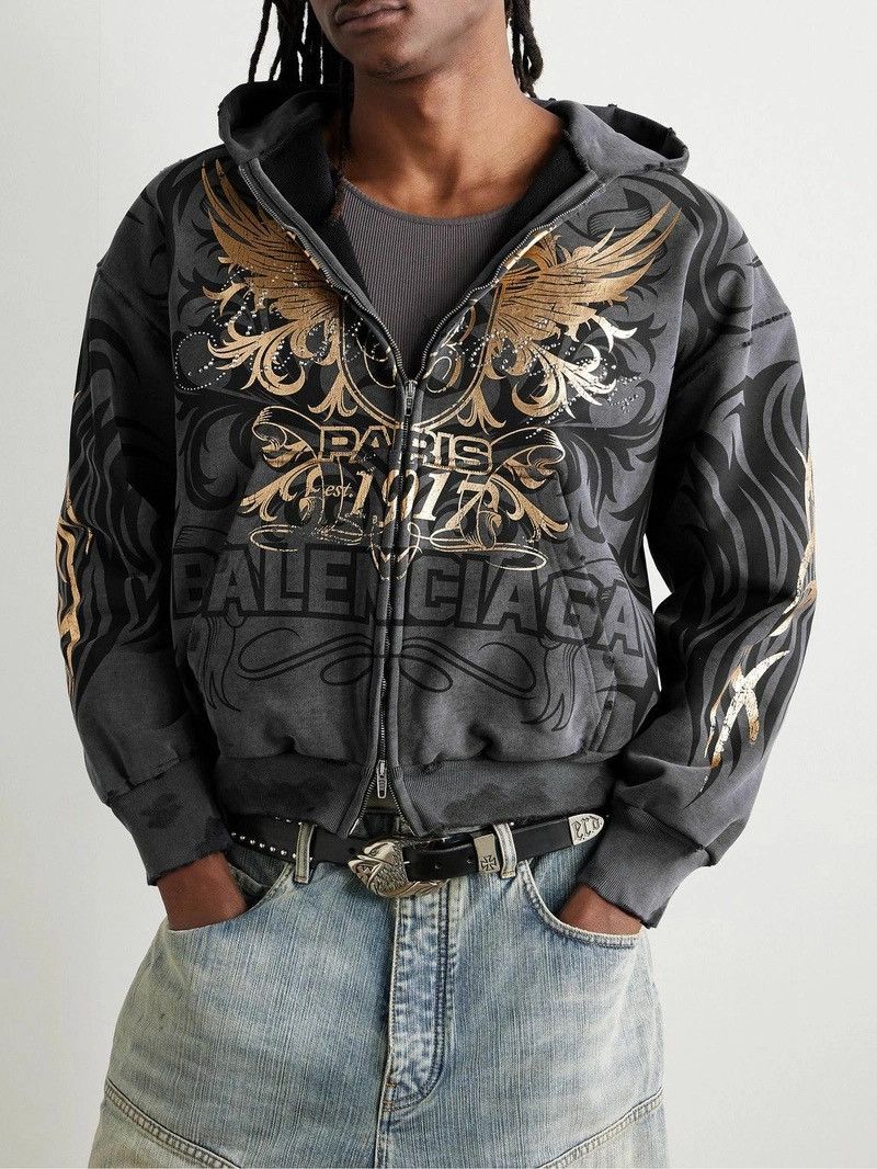 Balenciaga Balenciaga tacky gold y2k hoodie Size US M / EU 48-50 / 2 - 12 Thumbnail