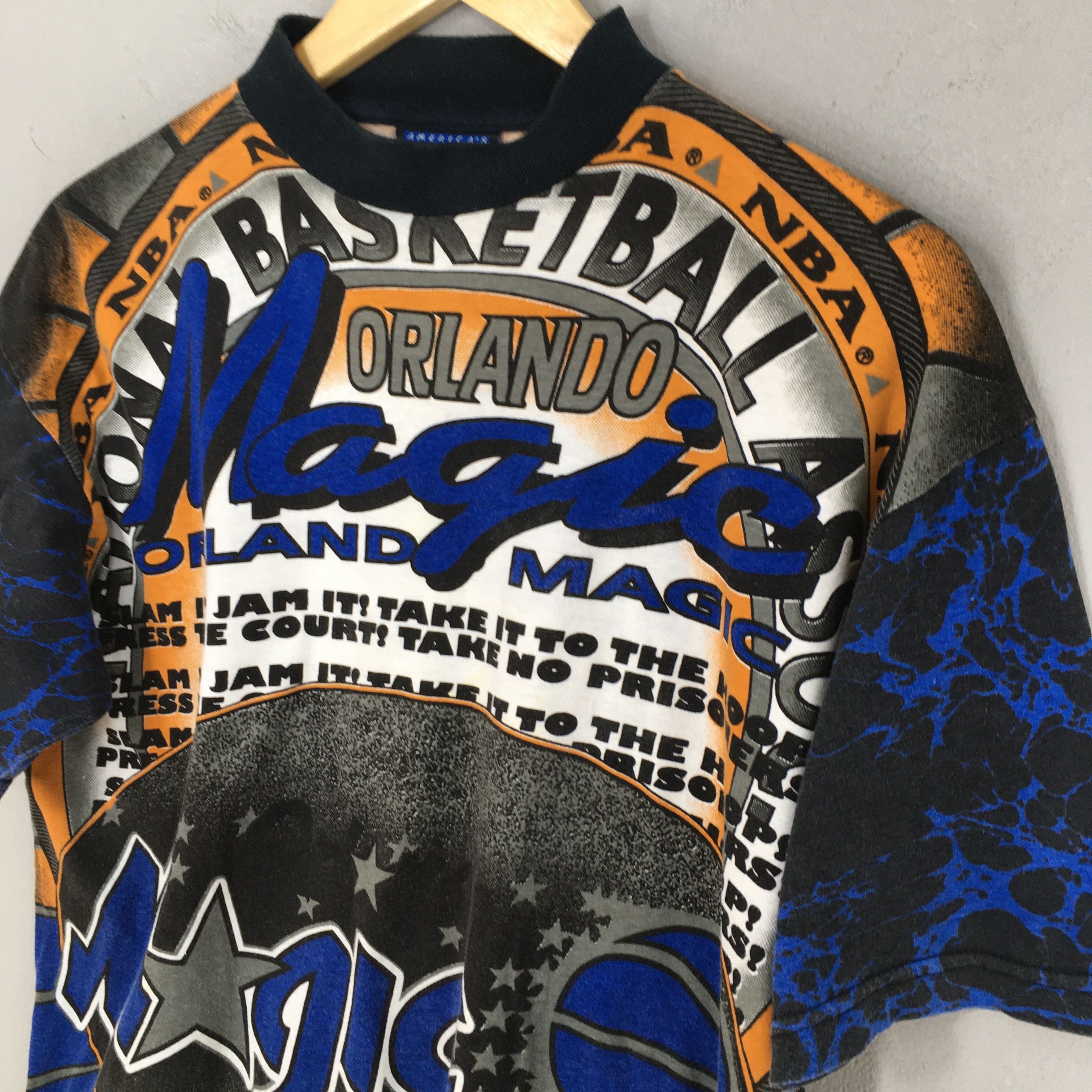 NBA 90's Orlando Magic Nba Basketball Overprinted Tshirt Small Size US S / EU 44-46 / 1 - 4 Thumbnail