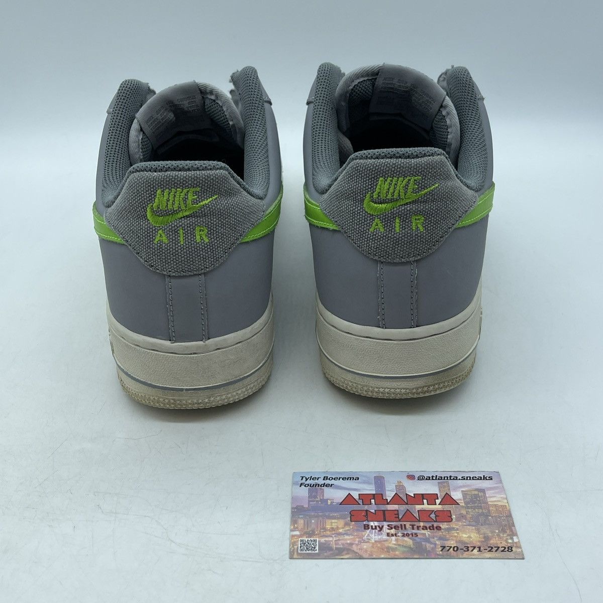 Nike Air Force 1 wolf grey green Size US 11.5 / EU 44-45 - 3 Thumbnail