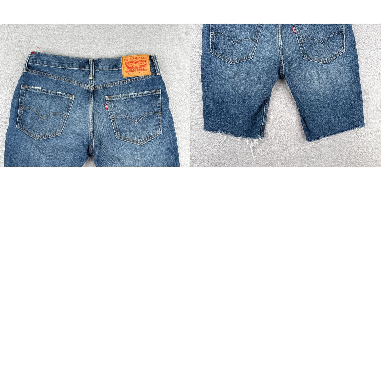 Levi's Levi's Women Short Cut-Off Blue Denim 511 Distressed 31x11 Patch Floral 32 Regular Jeans Size 24" / US 00 / IT 34 - 10 Thumbnail