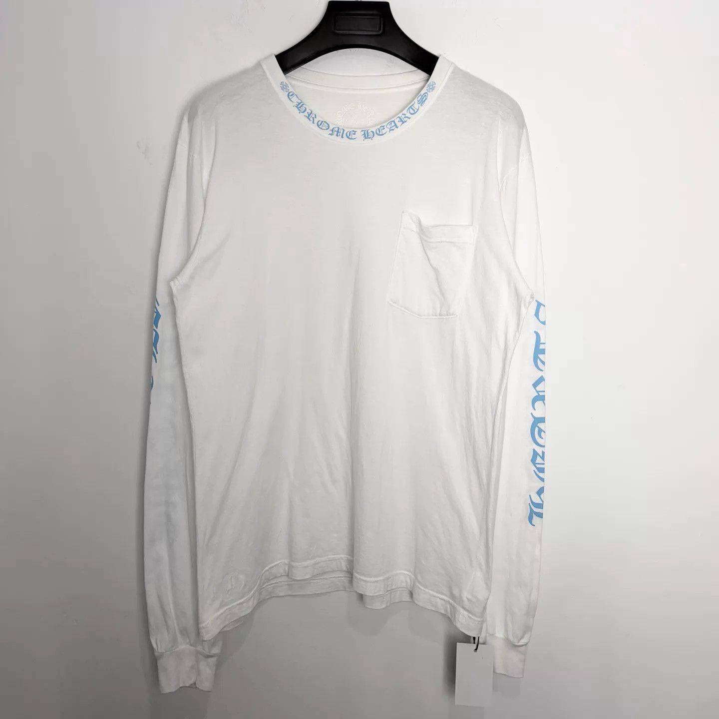 Chrome Hearts Chrome Hearts Miami Lmt White LS Tee w/ Blue Sanskrit Size US L / EU 52-54 / 3 - 1 Thumbnail