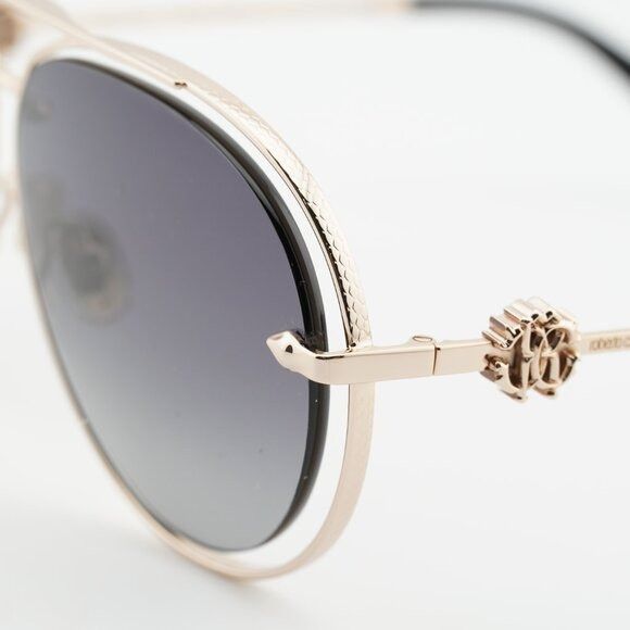 Roberto Cavalli SRC032M 0300 Sunglasses Gold Aviator Frame  display picture 2
