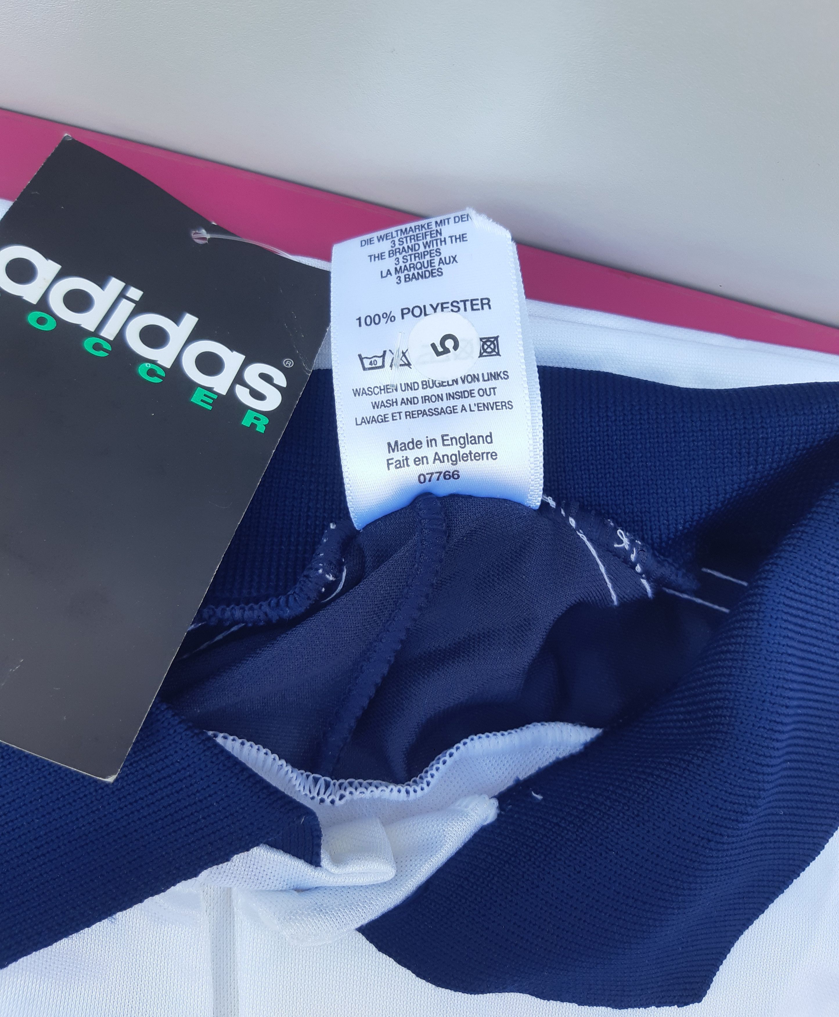 Adidas 90s ADIDAS Soccer Polo Jersey Made in England size M NWT Size US M / EU 48-50 / 2 - 5 Thumbnail