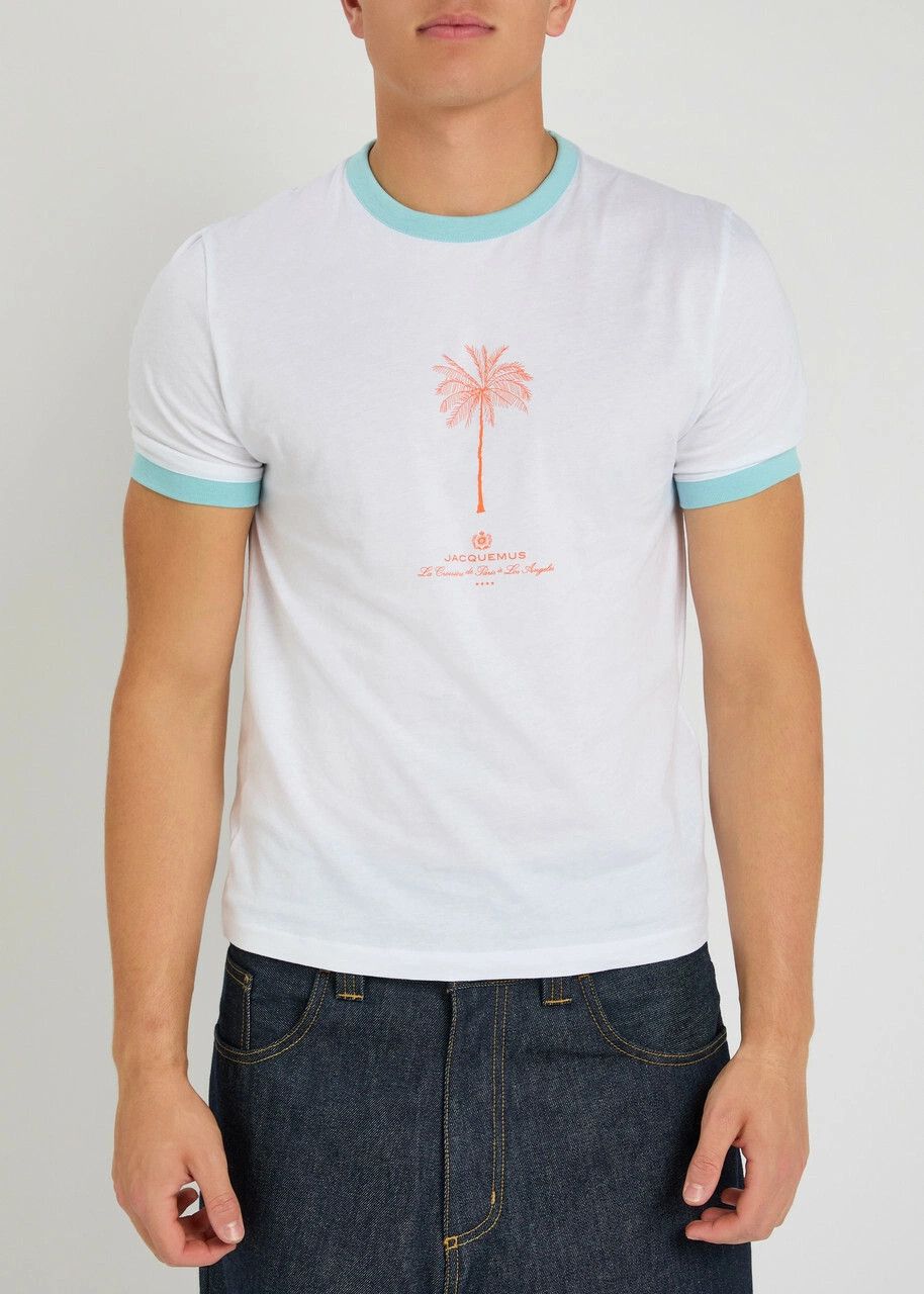 Jacquemus o1h1sh10525 Le T-Shirt Venice in White Size US M / EU 48-50 / 2 - 2 Thumbnail