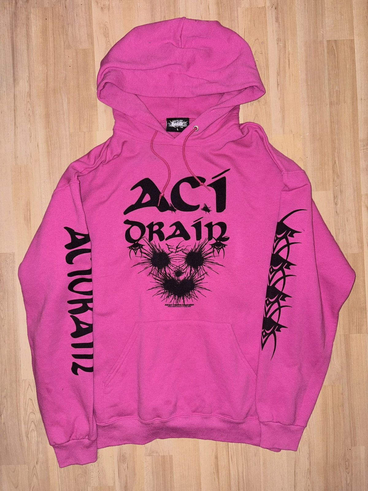 Drain Gang ACI DRAIN PINK MARTYR HOODIE Size US L / EU 52-54 / 3 - 2 Thumbnail