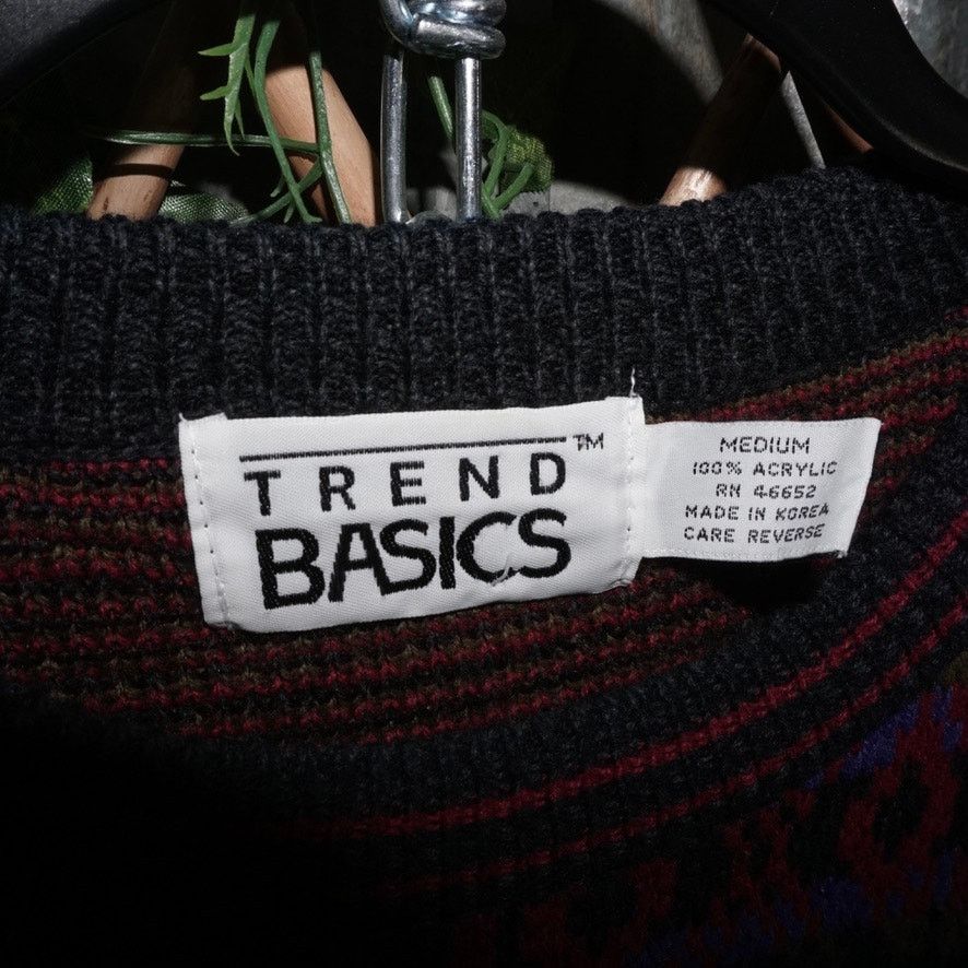 Vintage Medium - Vintage Y2K trend basics 90s aztec knitted sweater Size US M / EU 48-50 / 2 - 3 Thumbnail