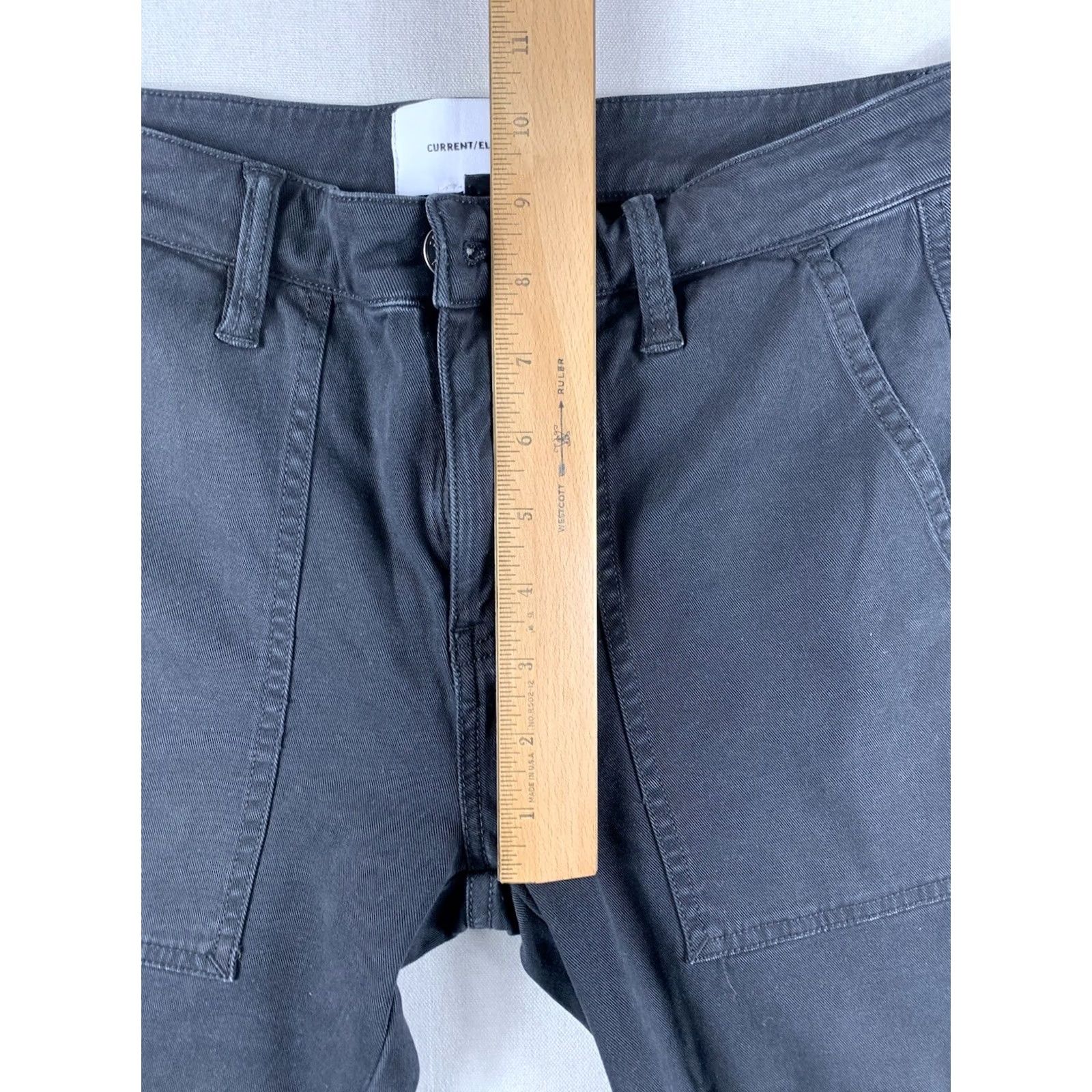 Vintage CURRENT ELLIOTT THE WESLAN PANT WOMENS 25 BLACK NWT REGULAR Capri Straight Flat Front 27x25 Boys Girls Mens Womens Size 42" / US 20 - 3 Thumbnail