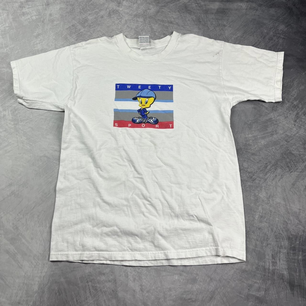 Designer Vintage 90s Tweety sport shirt Size US L / EU 52-54 / 3 - 1 Thumbnail