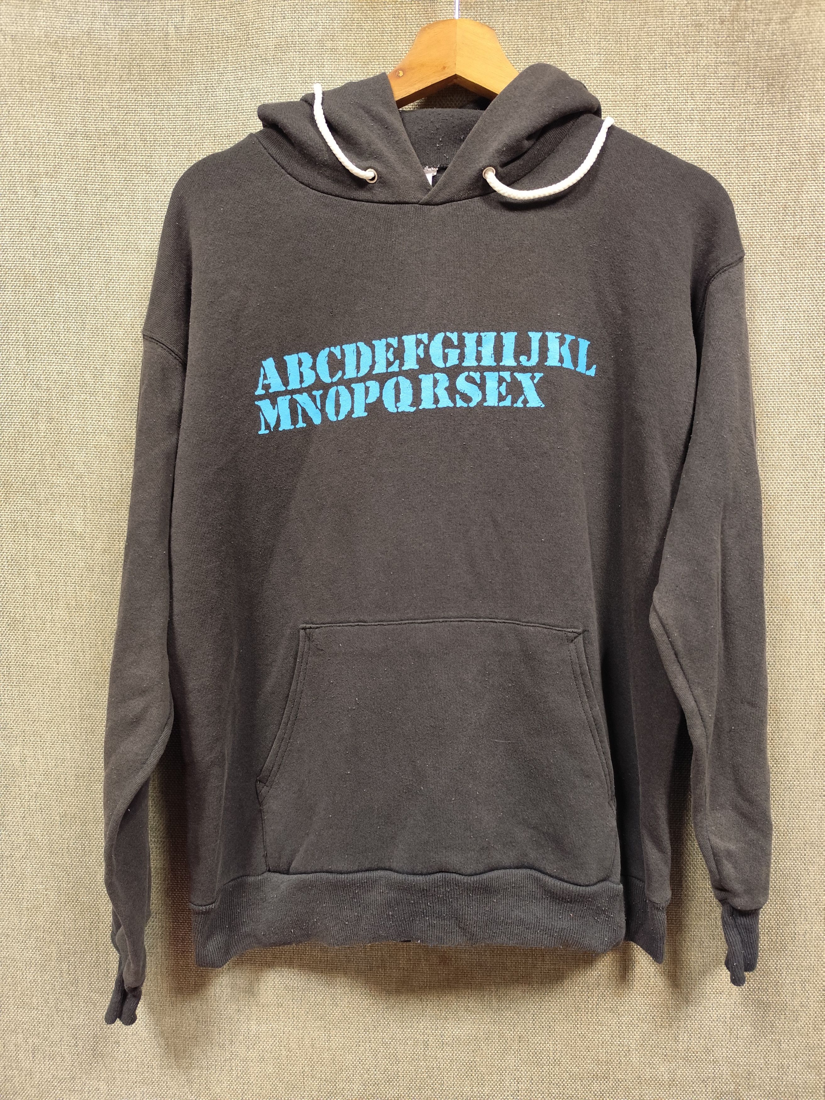 Vintage 90s sweatshirt hoodie alphabet sex very rare