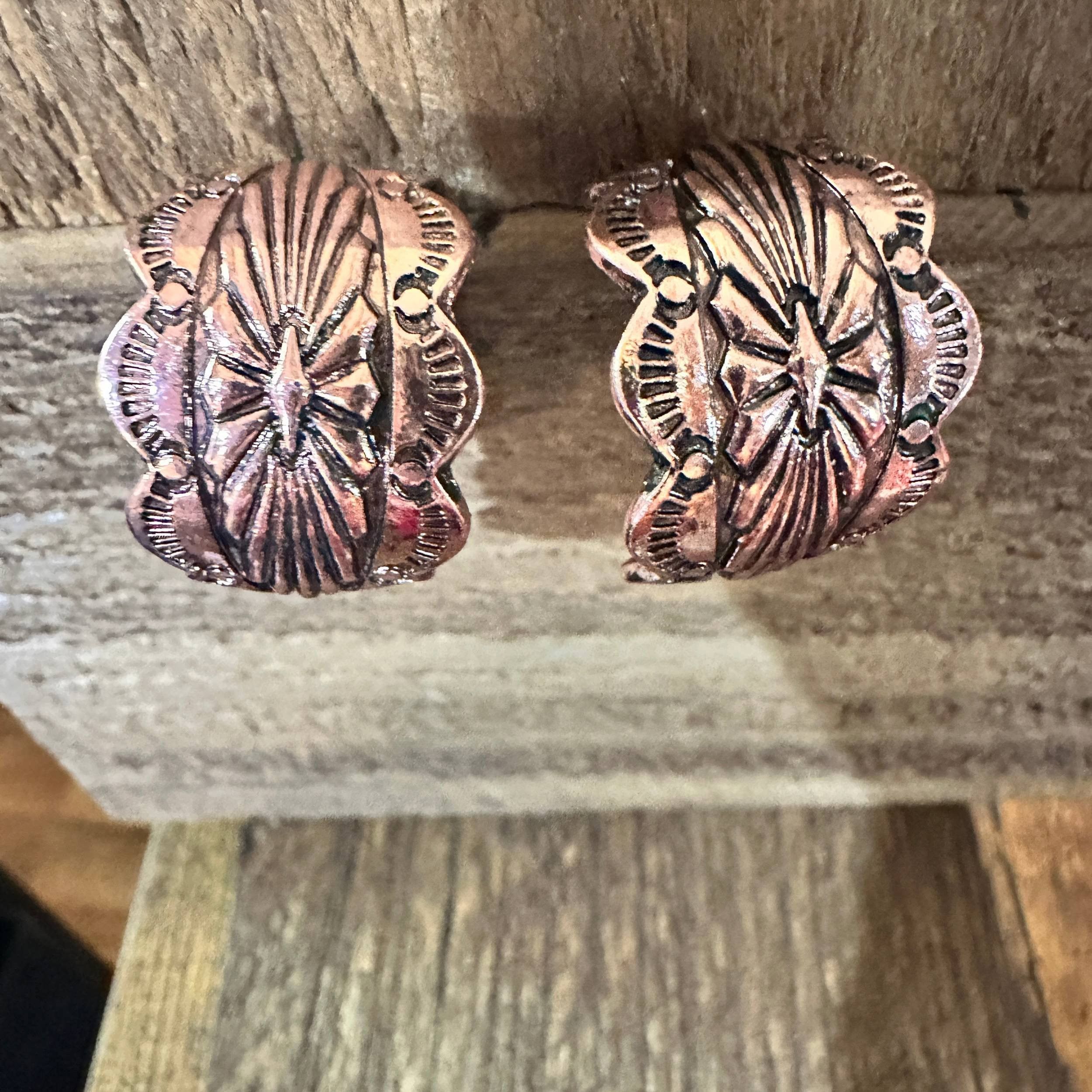 Other Copper Leaf Design Earrings: Embrace Western Elegance Size ONE SIZE - 2 Thumbnail