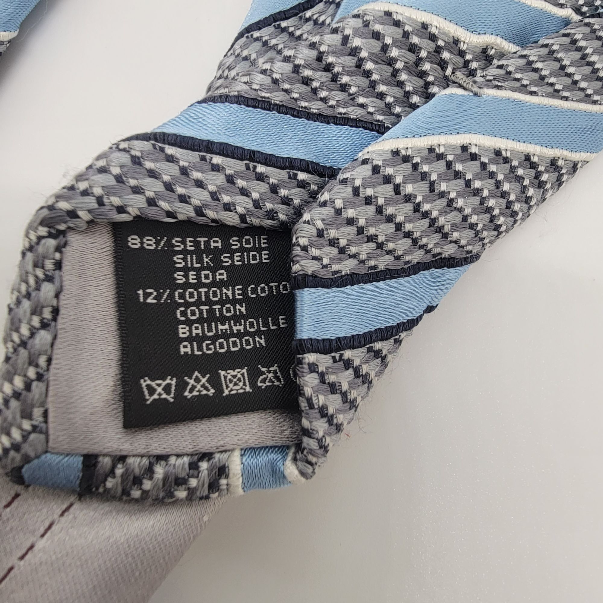 Ermenegildo Zegna ⭐Ermenegildo Zegna Vintage Men's Tie Grey Blue Regimental Pa Size ONE SIZE - 2 Thumbnail