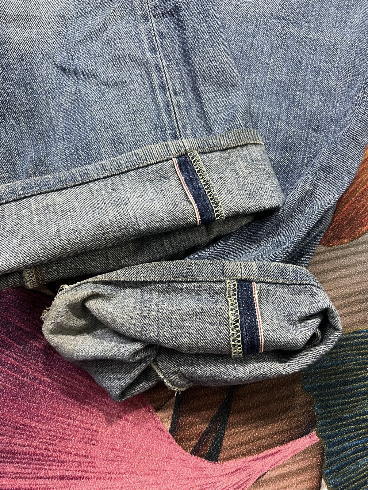 Edwin × Japanese Brand VINTAGE EDWIN HALF SELVEDGE DISTRESSED JEANS Size US 34 / EU 50 - 15 Thumbnail