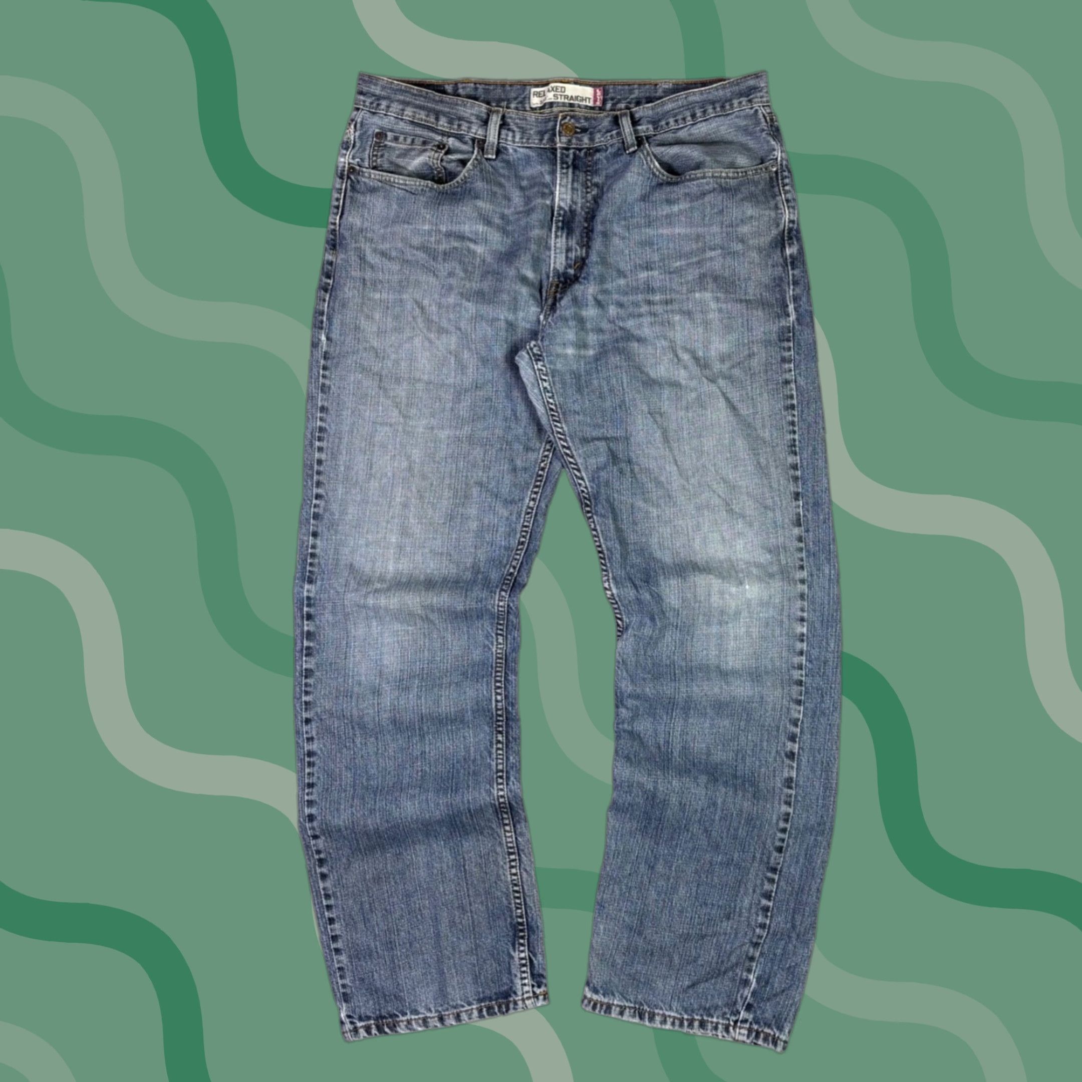 Levi's Vintage Levi's 559 Jeans Bootcut Straight Fit Distressed Faded Wash 36x33 Mens Jeans 90s Blue Size US 36 / EU 52 - 1 Thumbnail