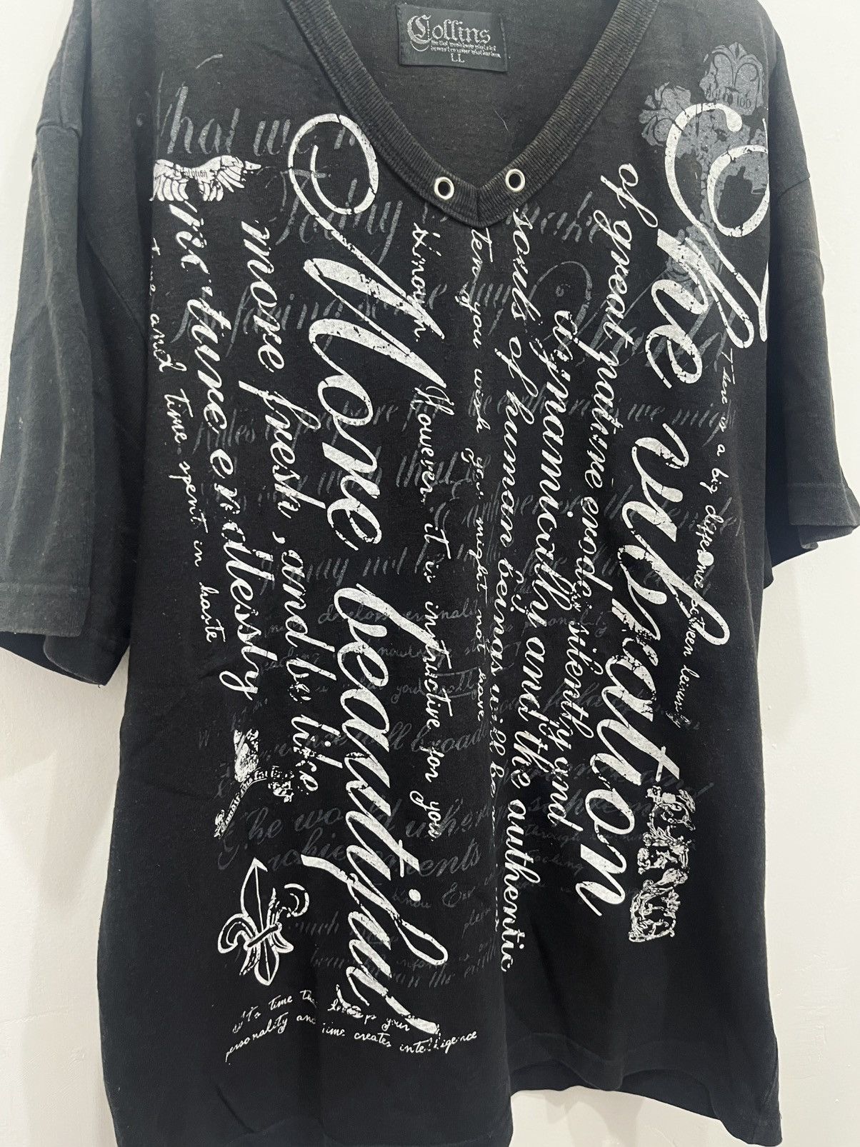 Japanese Brand Japanese Brand Poem Punk Seditionaries Gothic Style Tshirt Size US XL / EU 56 / 4 - 3 Thumbnail