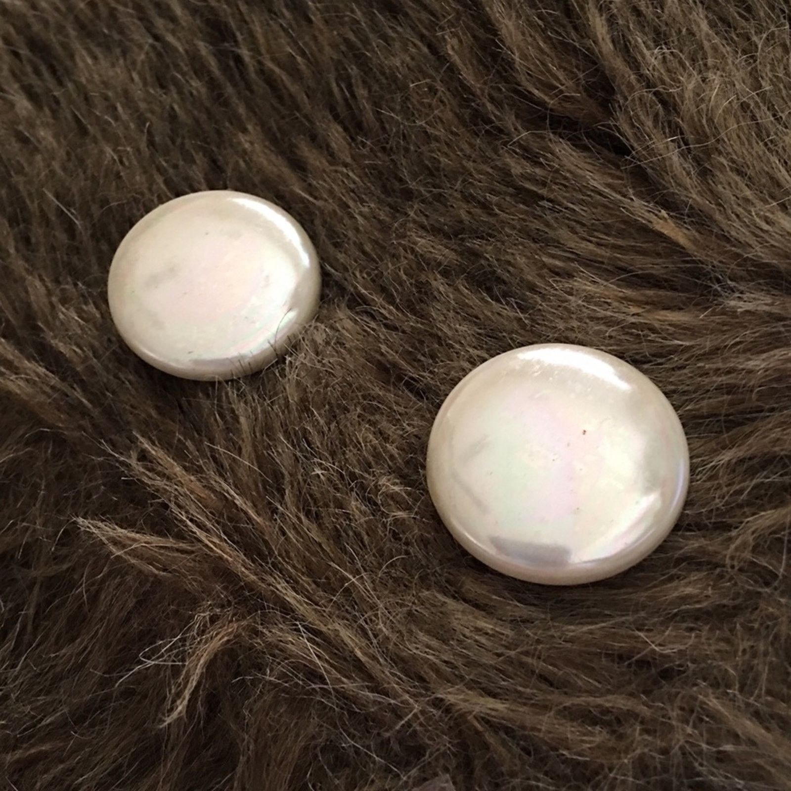 Vintage Vintage 70s faux mother of pearl disc earrings Size ONE SIZE - 4 Thumbnail