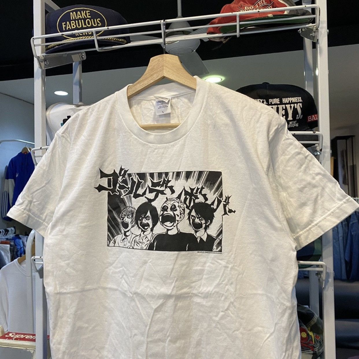 Anime Kazuo Umezu x Golden Bomber Visual Horror Manga Art Tee Size US L / EU 52-54 / 3 - 3 Thumbnail