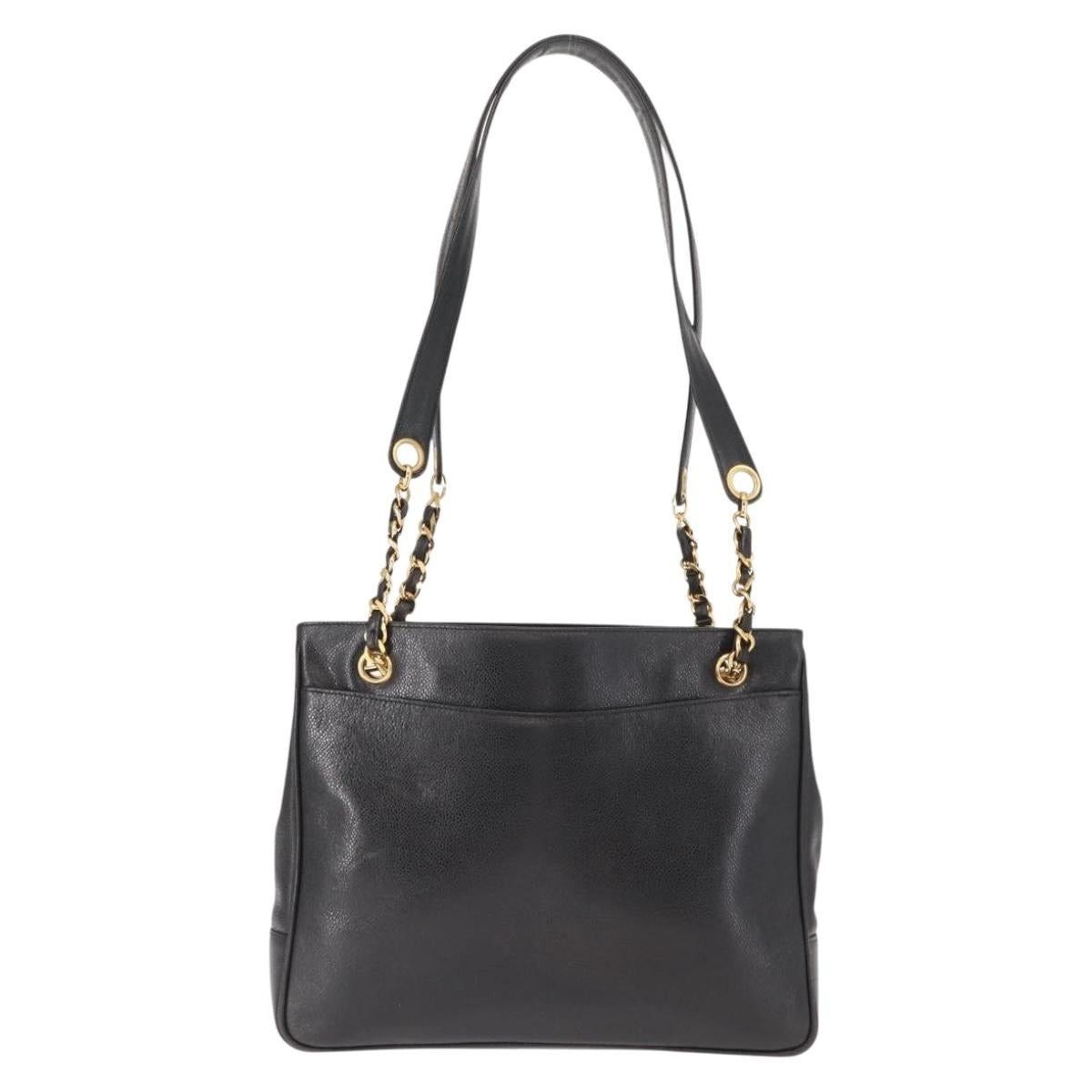 Chanel Chanel Caviar Skin Black Gold CC Tote Size ONE SIZE - 2 Thumbnail