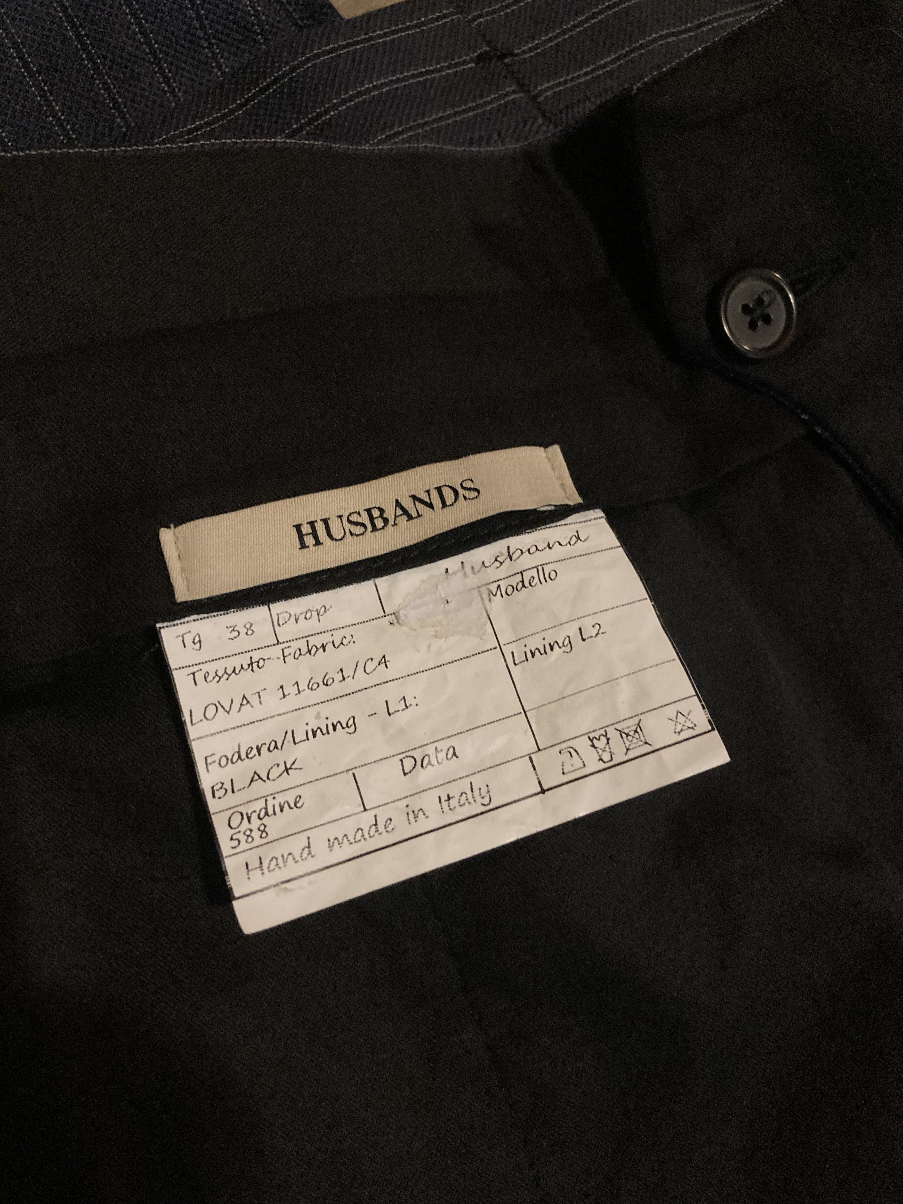 HUSBANDS Husbands Paris - DOUBLE-BREASTED HOPSACK WOOL SUIT Size 38R - 21 Thumbnail