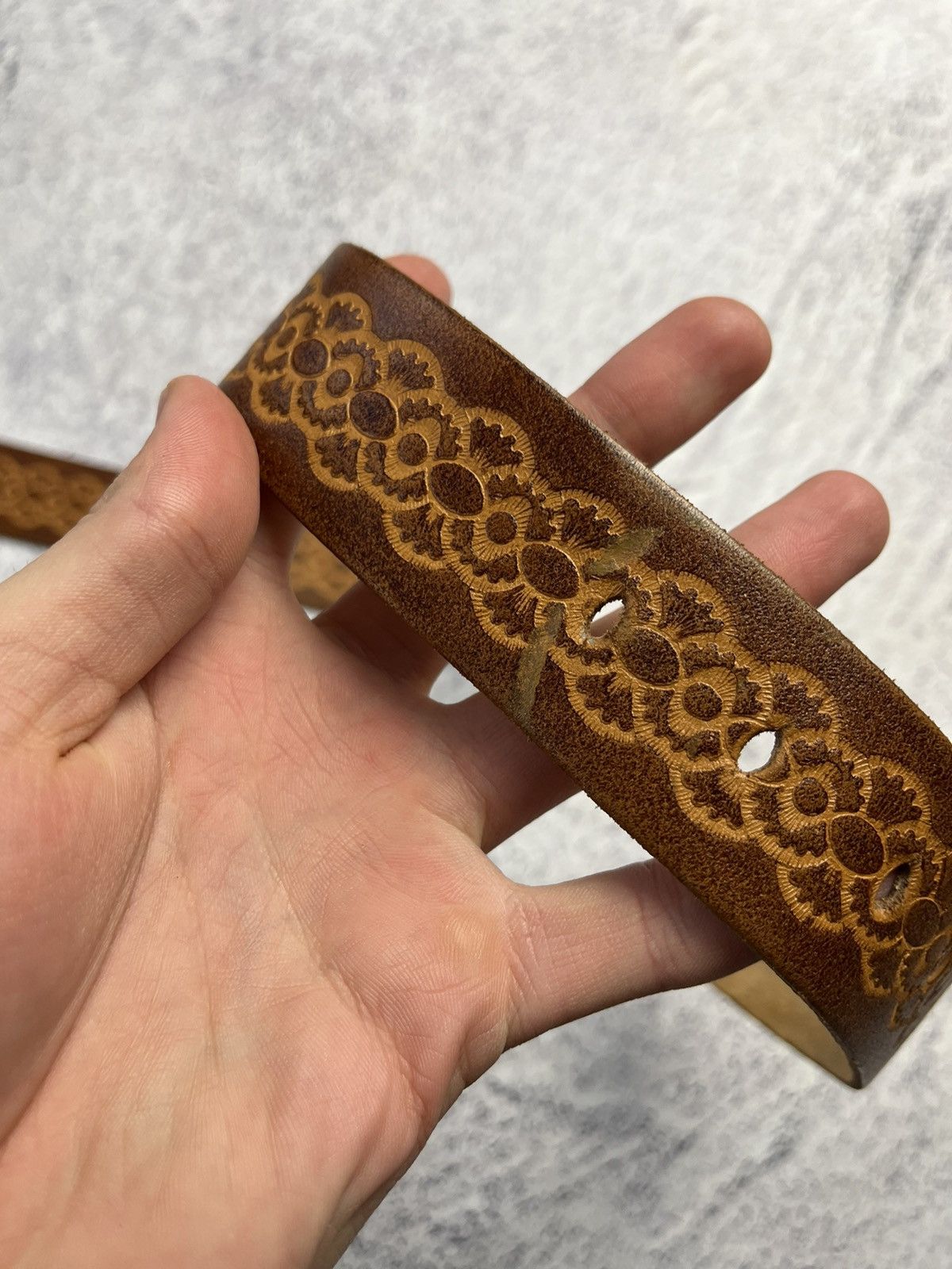 Other Vintage Avant Garde Leather USA Belt Streetwear Y2K Rare Size ONE SIZE - 13 Thumbnail