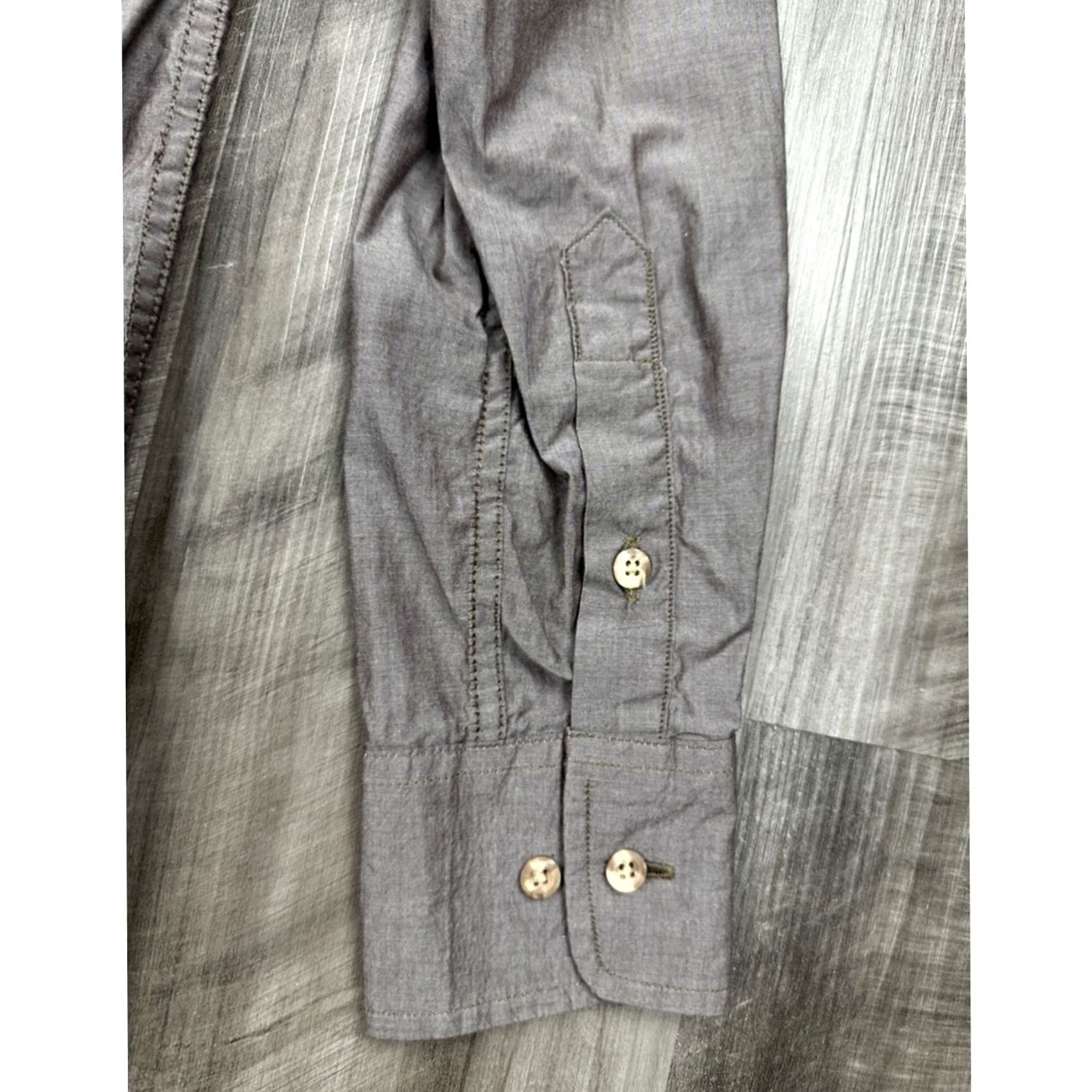 CHOCOOLATE Schaefer Sharper Shooter Chocolate Made USA Western Long Sleeve Button Small Mens Shirt Brown 100% Cotton Regular Size S Size US S / EU 44-46 / 1 - 4 Thumbnail