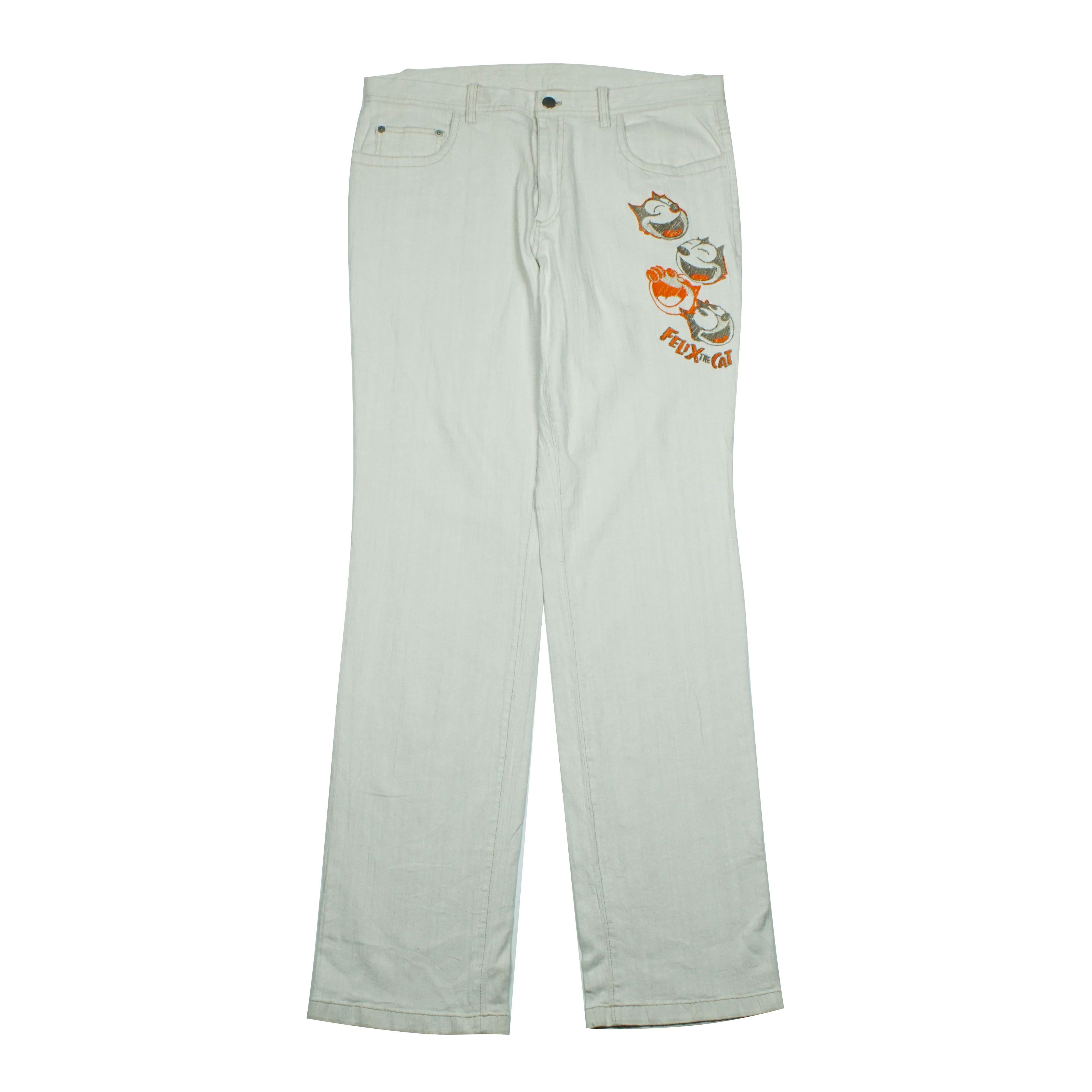 Jean Charles De Castelbajac *NoTariff Castelbajac x Felix the Cat Embroidered Pants Size US 34 / EU 50 - 1 Thumbnail