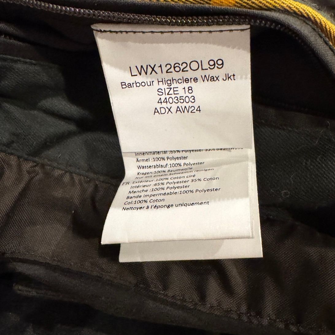 Barbour NWT Barbour Highclere Hooded Waxed Jacket Size US/14 Size XL / US 12-14 / IT 48-50 - 16 Thumbnail