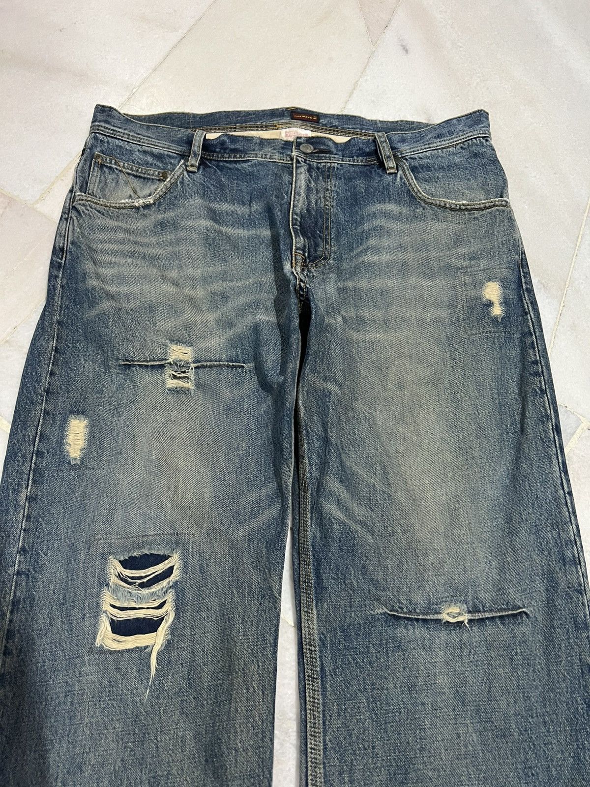 Hysteric Glamour × If Six Was Nine × Japanese Brand 🌈90’s union made sacrifice Distress mud Wash Jean Japan Size US 39 - 4 Thumbnail