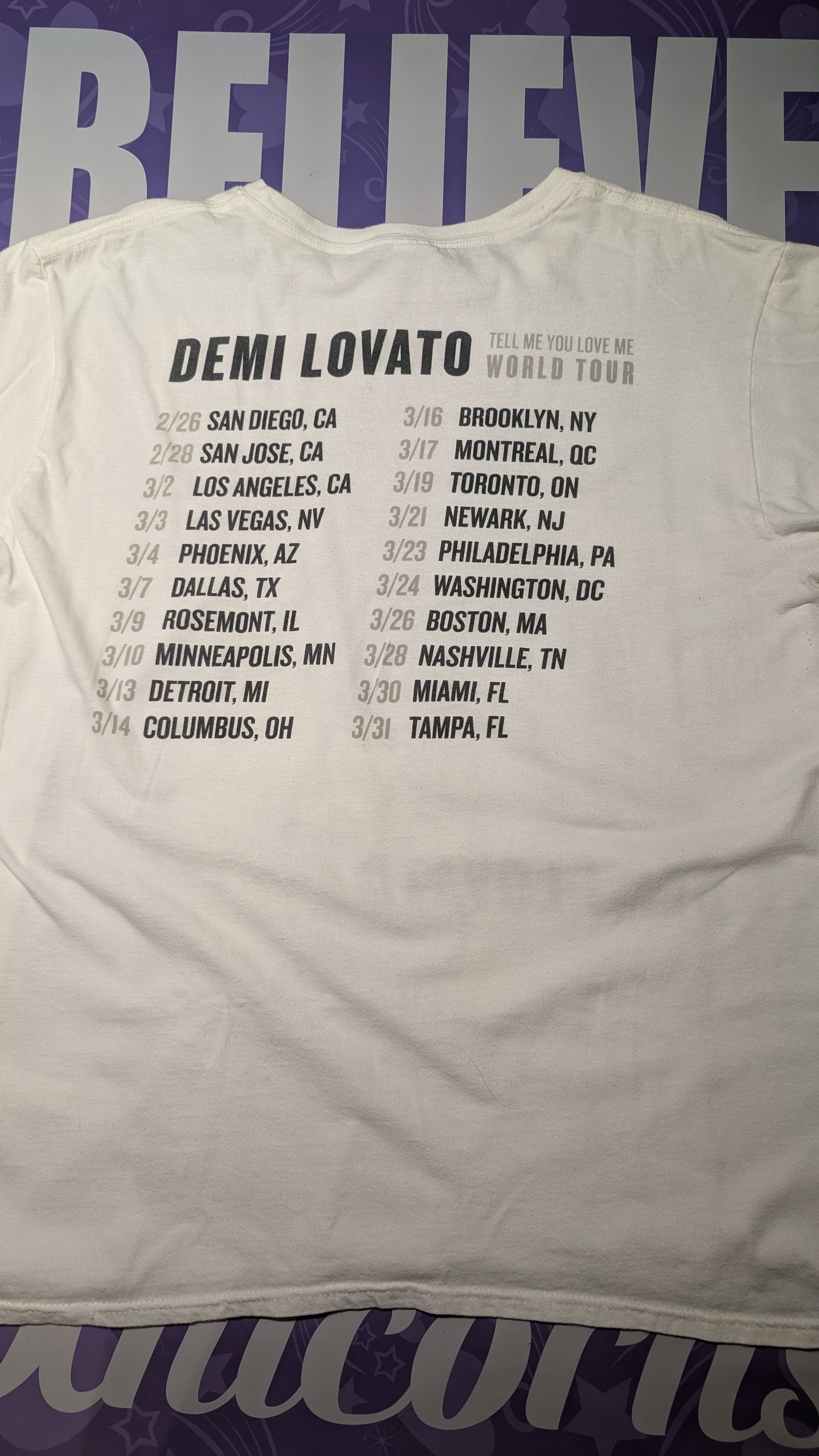 Vintage Demi Lovato World Tour T-Shirt Size US L / EU 52-54 / 3 - 2 Thumbnail