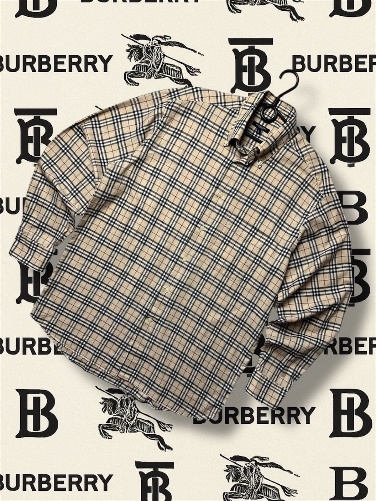 Burberry Vintage Burberry brown plaid shirt Striped size L Size US L / EU 52-54 / 3 - 1 Thumbnail