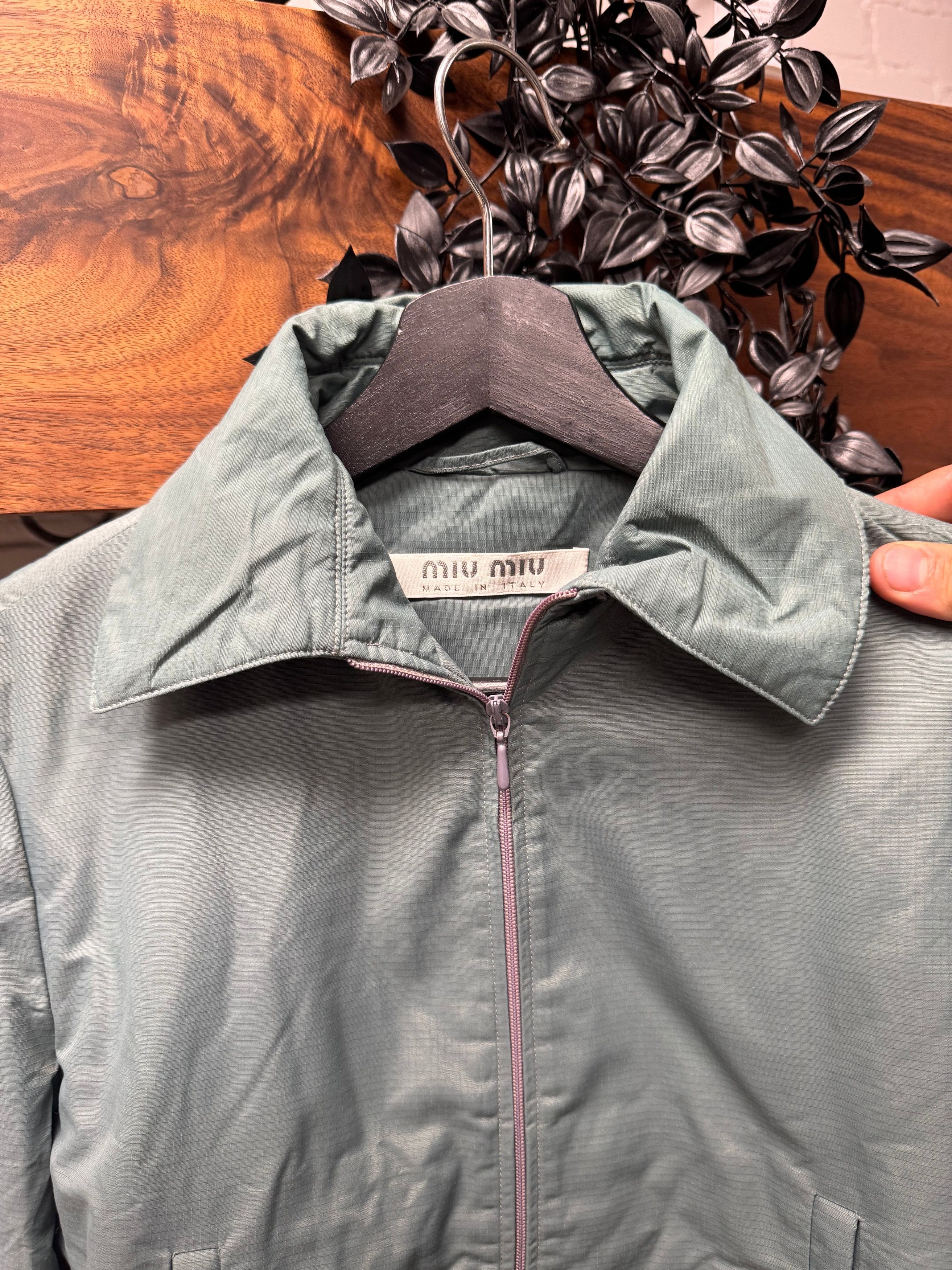 Miu Miu Vintage Miu Miu ‘Uniform Blue’ Cinch Adjustable Zip-Up Jacket Size S / US 4 / IT 40 - 3 Thumbnail