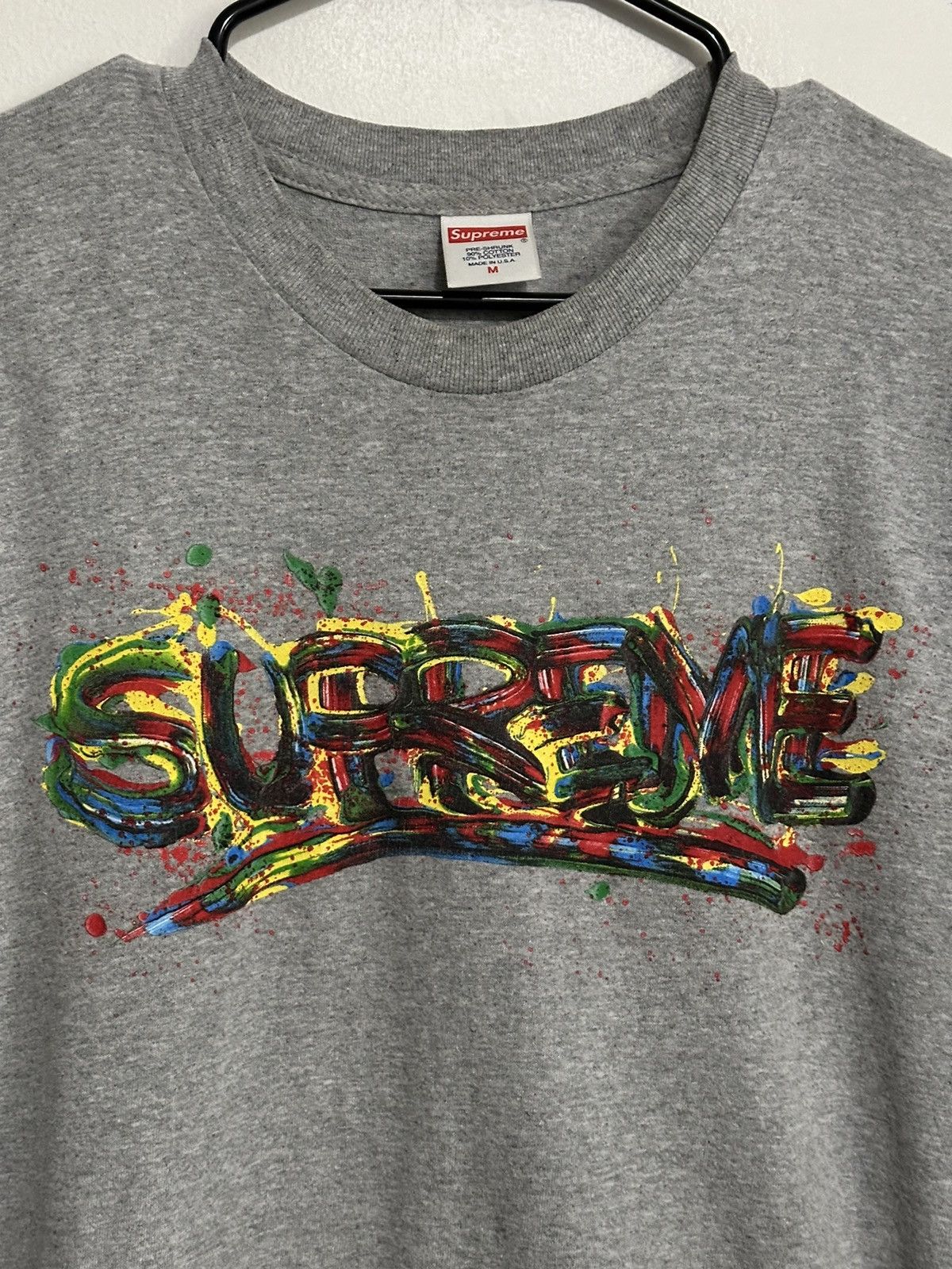 Supreme Supreme Paint Logo Tee Size US M / EU 48-50 / 2 - 2 Thumbnail