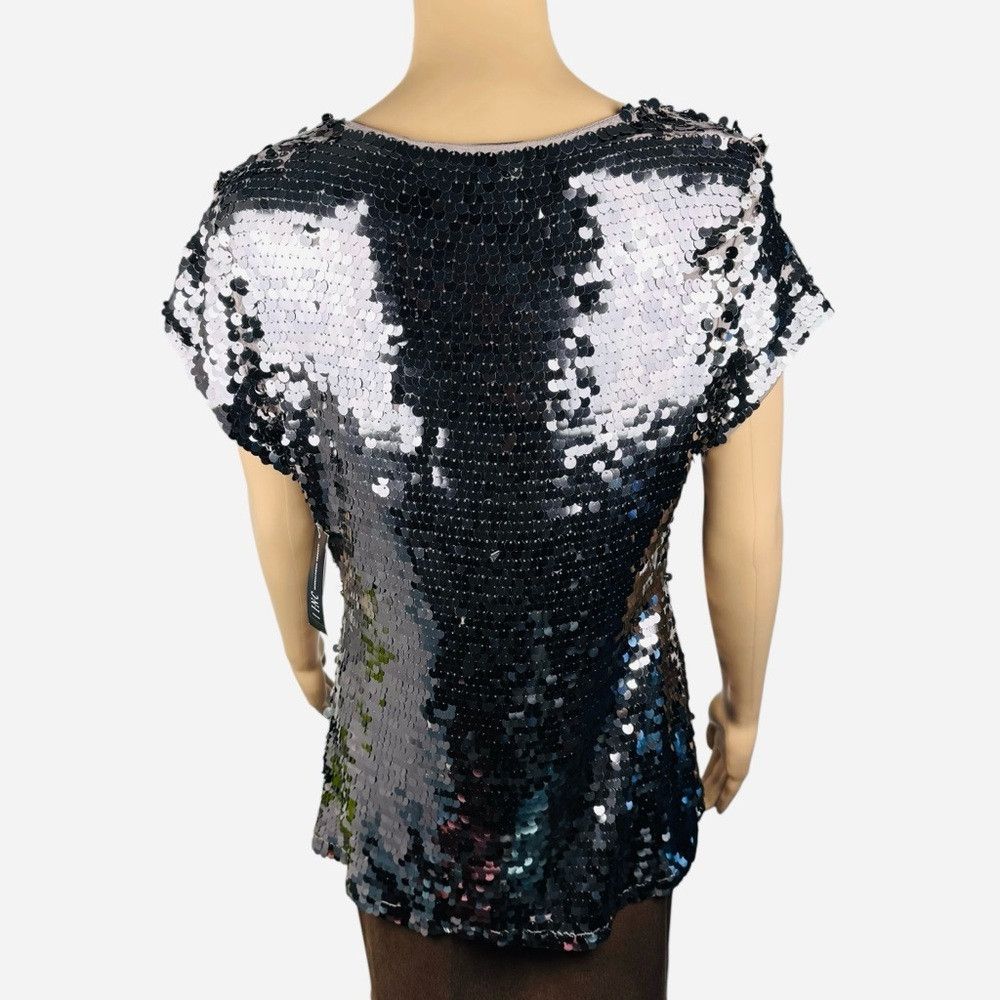 I.N.C NWT New INC INTERNATIONAL CONCEPTS Silver Sequin Cowl Neck Size XL / US 12-14 / IT 48-50 - 5 Thumbnail