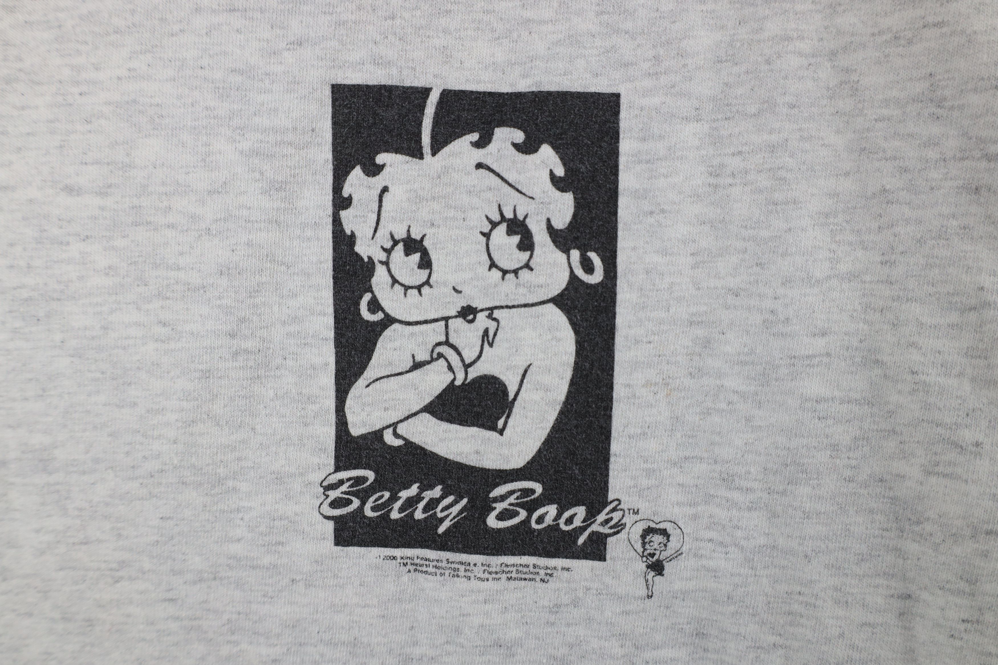 Vintage Vintage Y2K 2000 Betty Boop Short Sleeve T-Shirt Gray Size US L / EU 52-54 / 3 - 4 Thumbnail