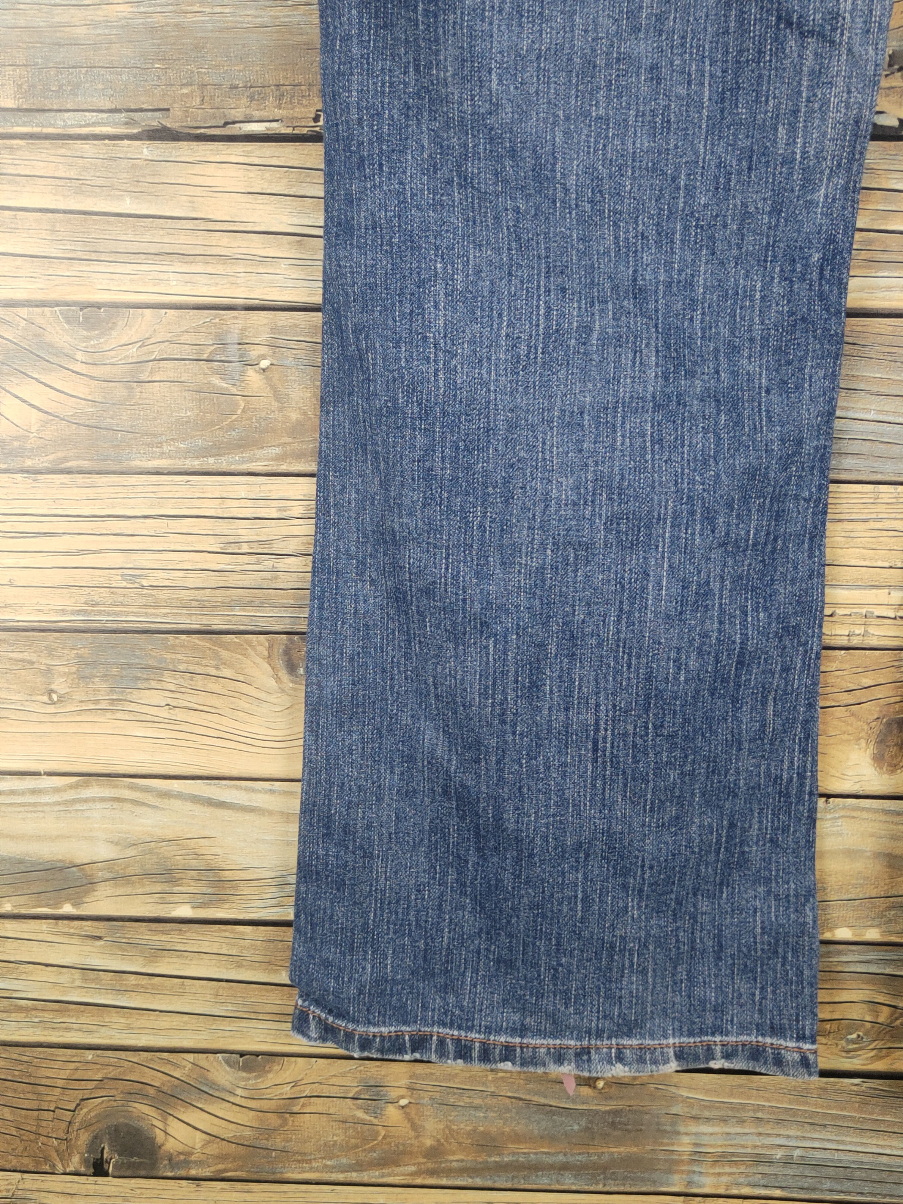 DKNY × Vintage DKNY Blue Distressed Ripped denim Jeans #W1616 Size 35" - 10 Thumbnail